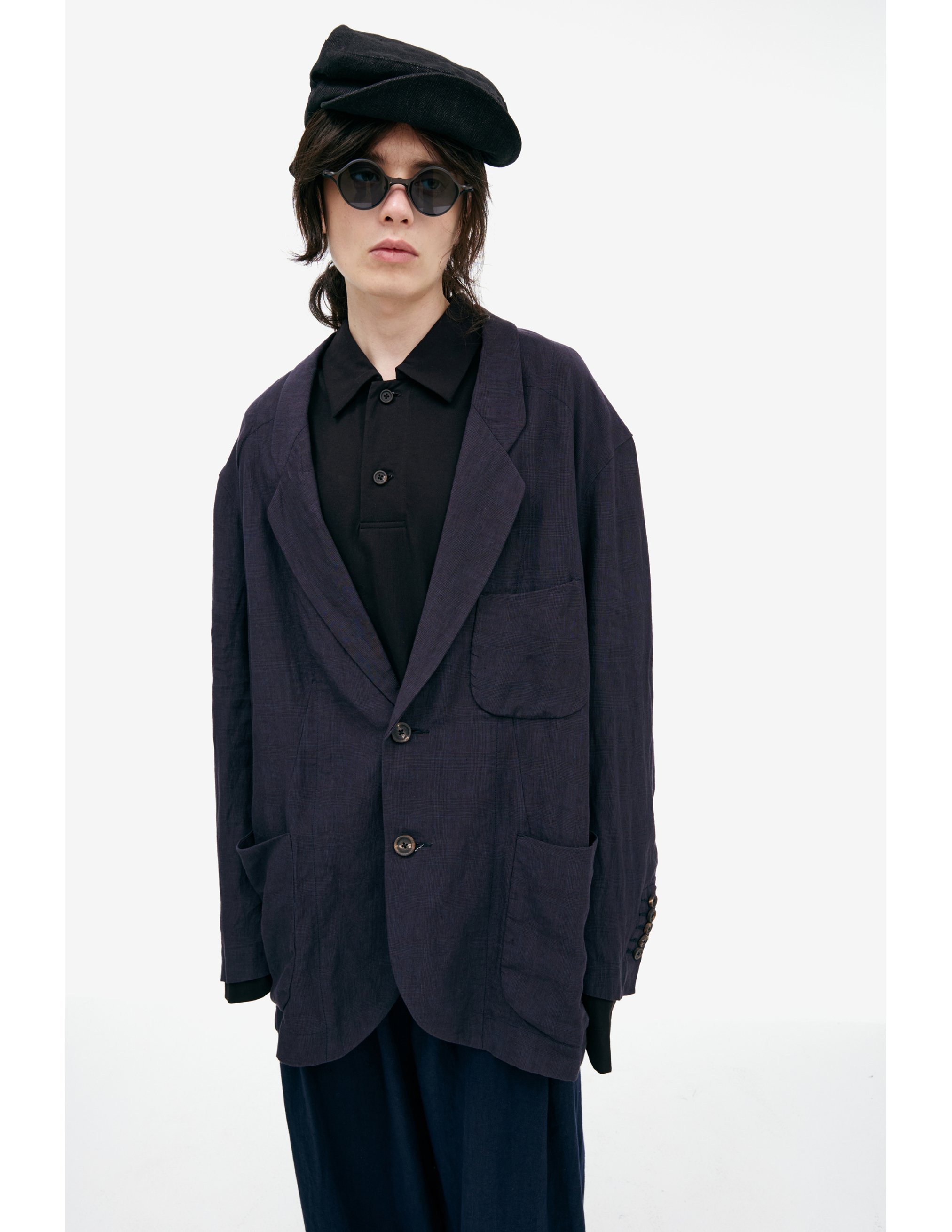 Ziggy Chen Jacket With Patch Pockets In Blue