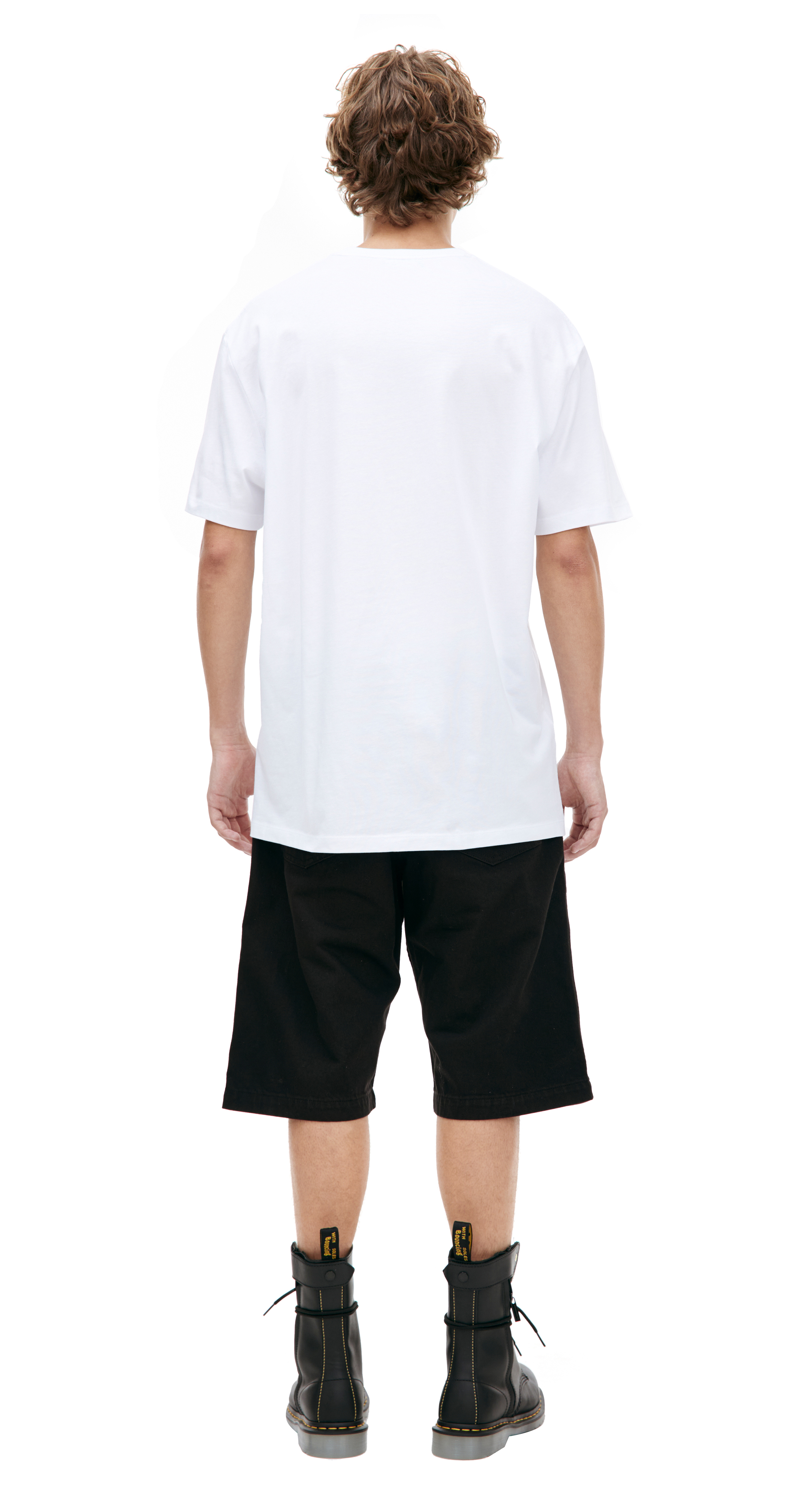 Buy Raf Simons men white 'ka.m.' print t-shirt for €318 online on