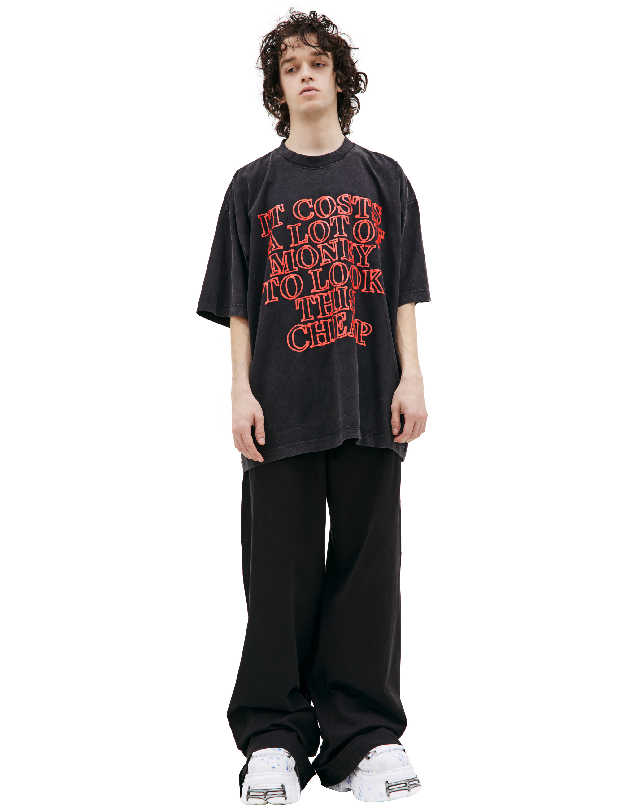 Shop Vetements Very Expensive Cotton T-shirt In Black