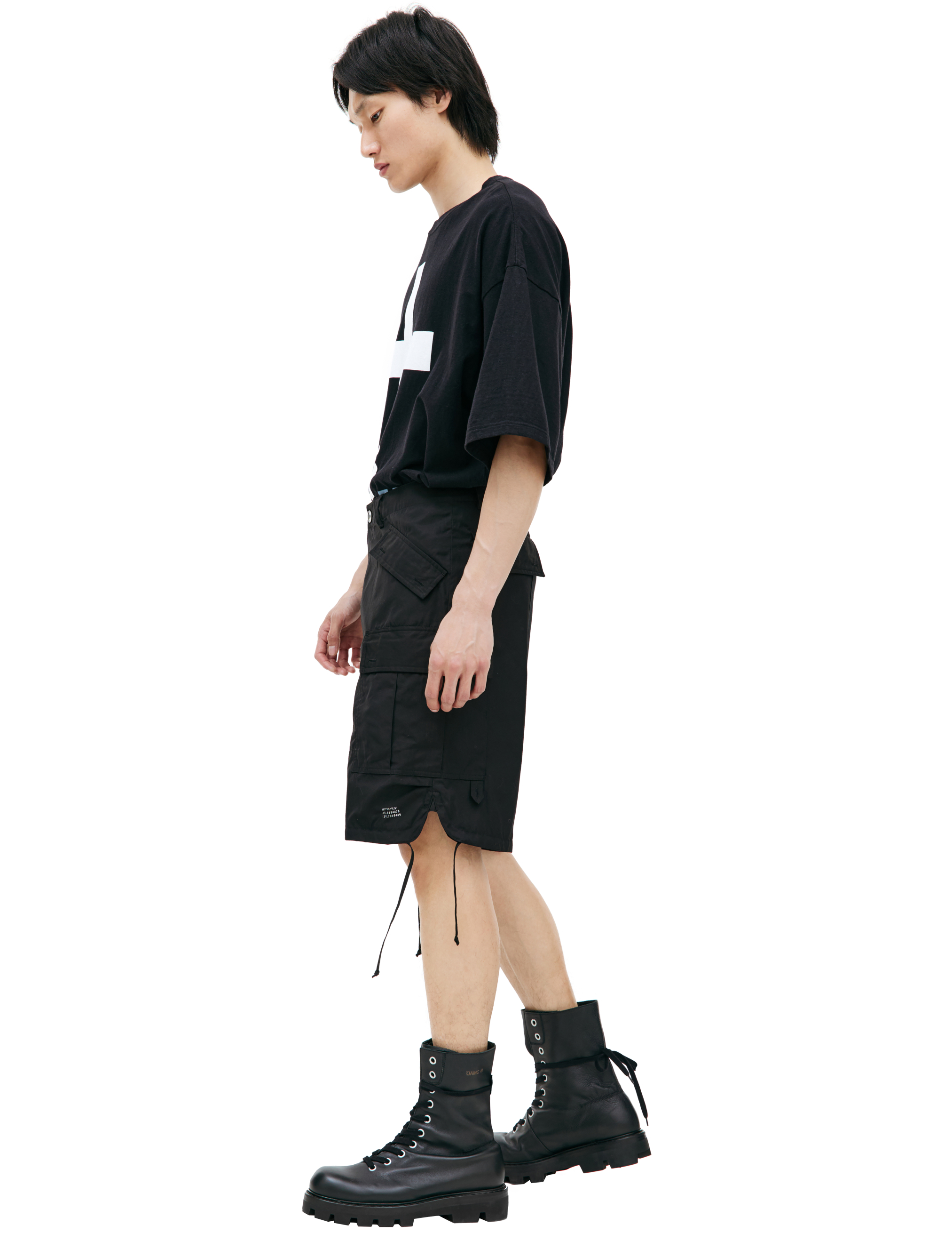 Shop Undercover Black Cargo Shorts