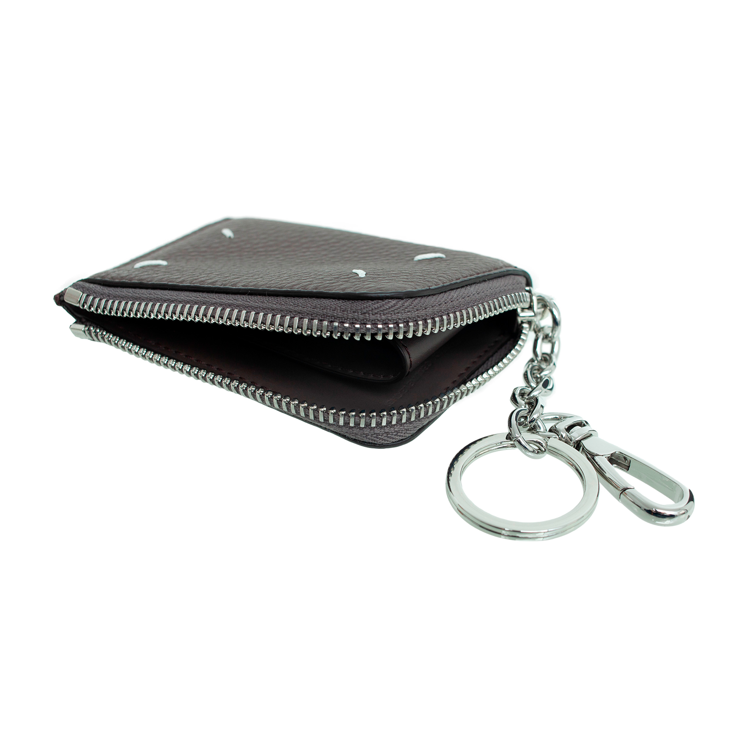 Maison Margiela Gray Leather Wallet In Grey