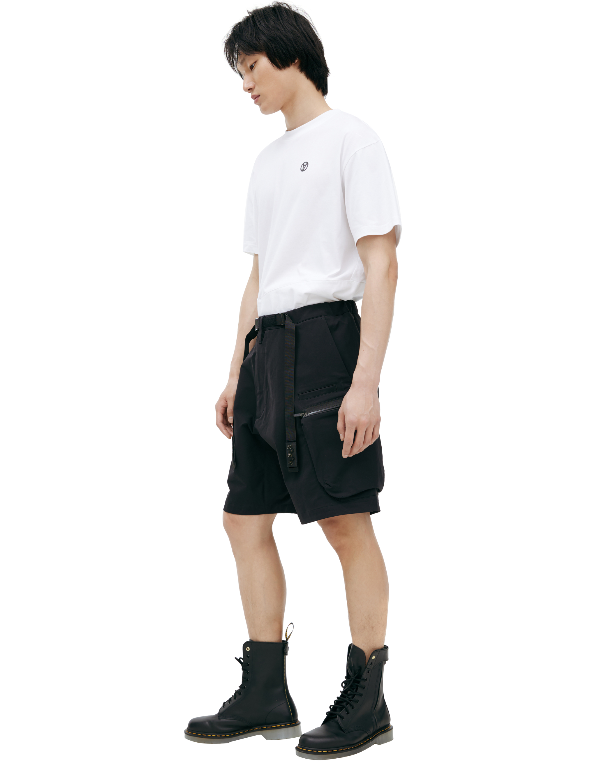 Acronym Cargo Shorts With Belt In Black