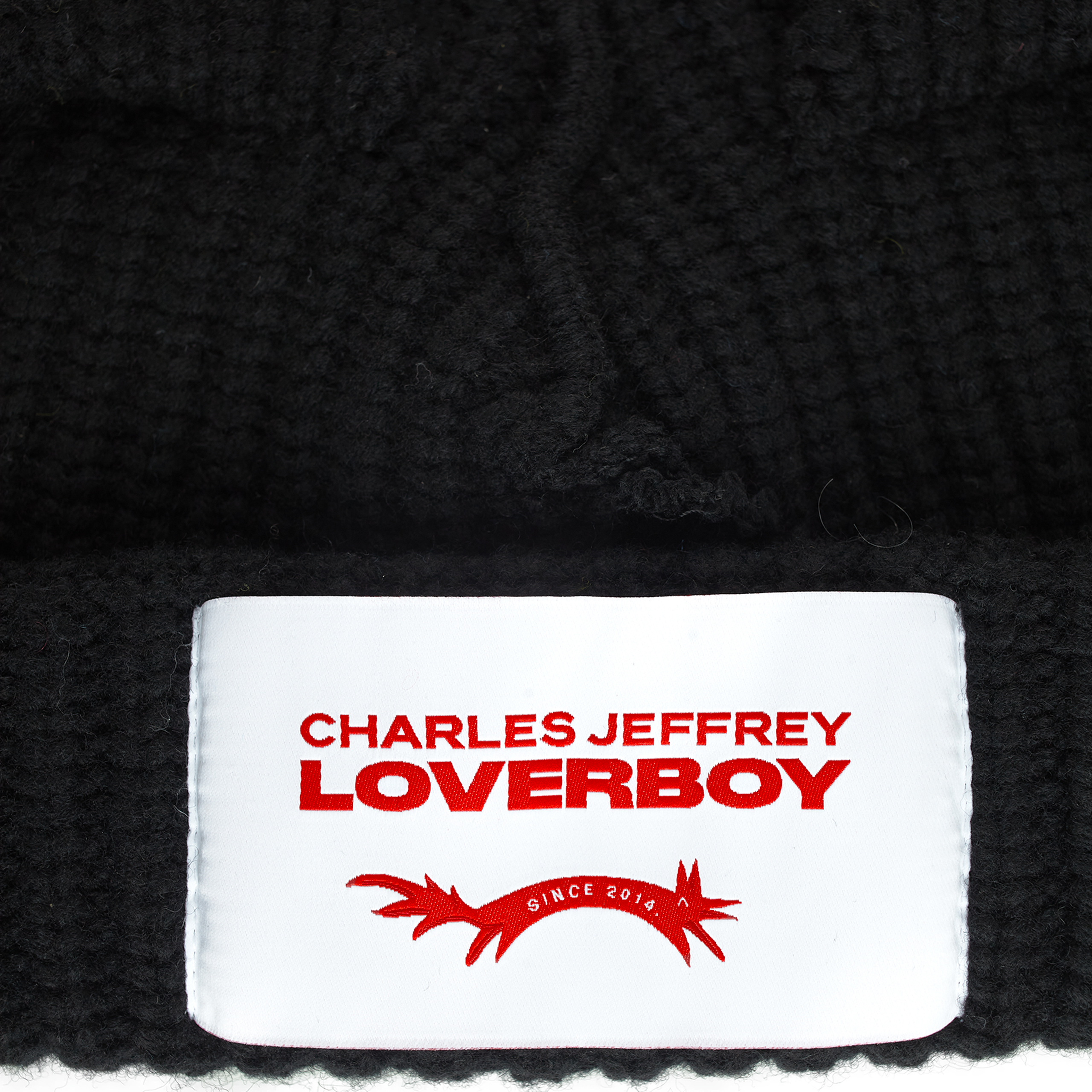 Shop Charles Jeffrey Loverboy Black Chunky Rabbit Beanie