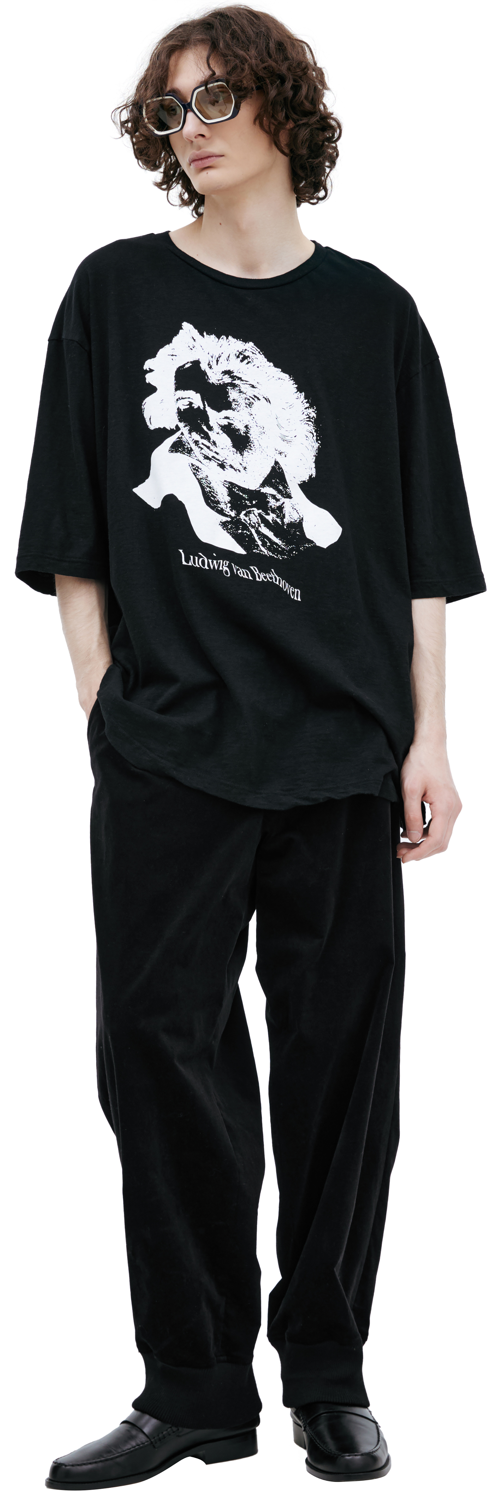 how sweet Tシャツ 黒 Buy Undercover men black t-shirt 'ludwig van beethoven' for