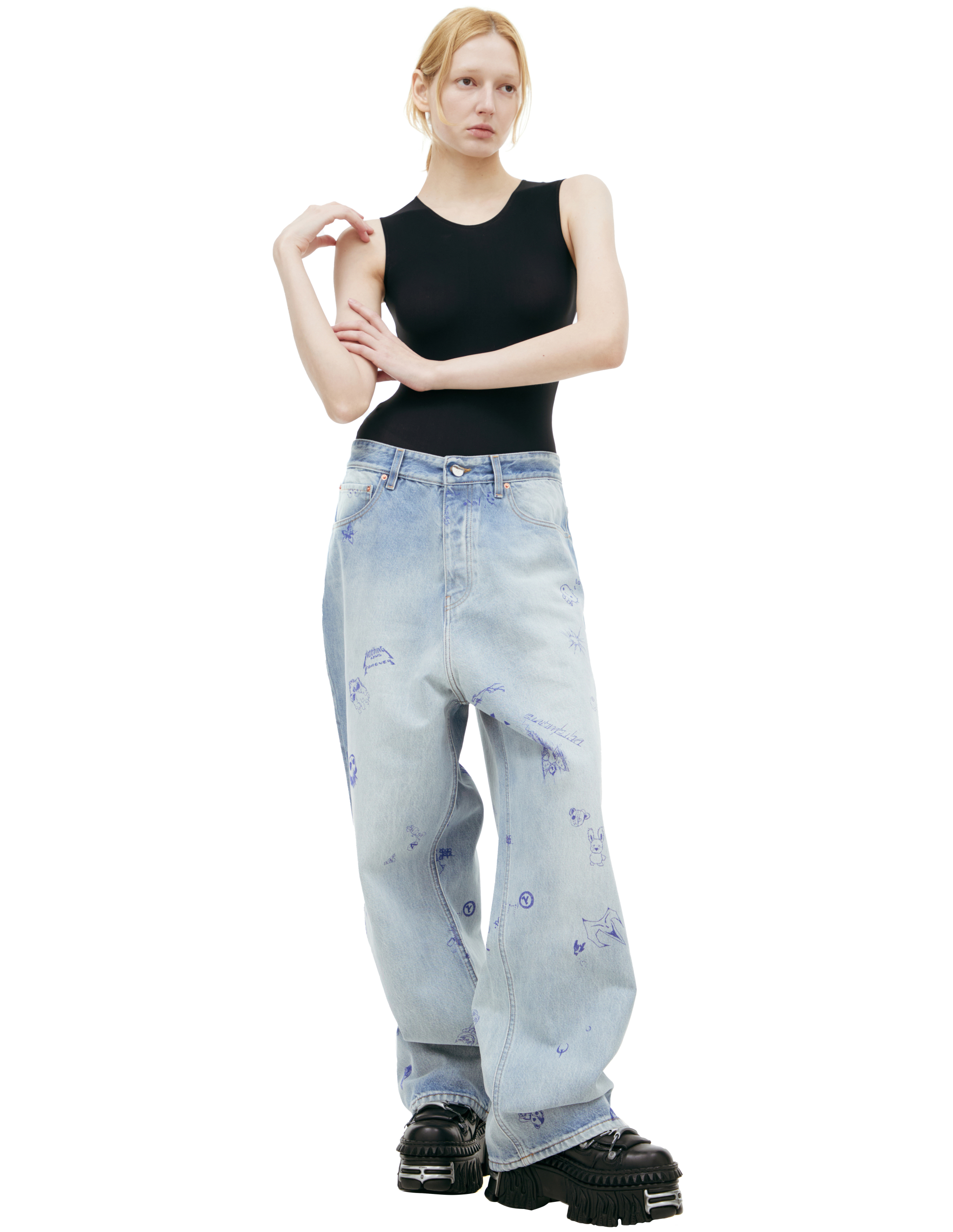 Vetements Printed Jeans