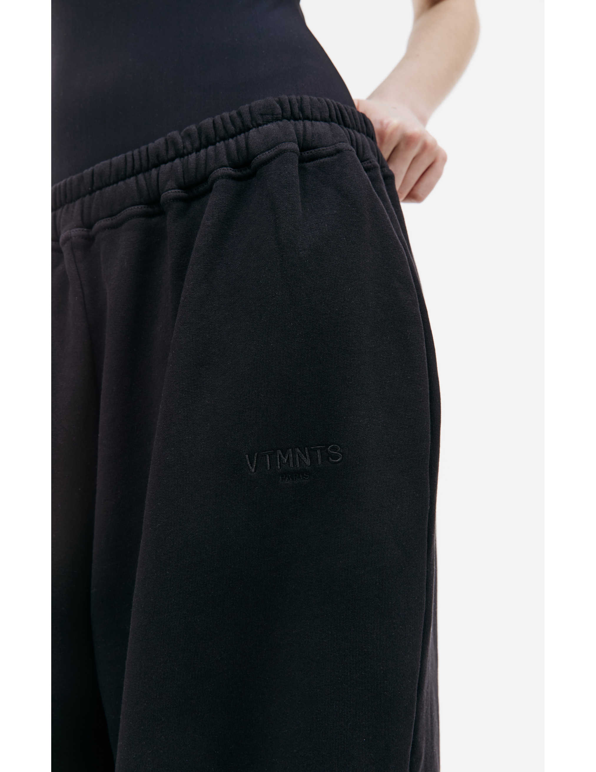 Shop Vtmnts Black Embroidered Sweatpants