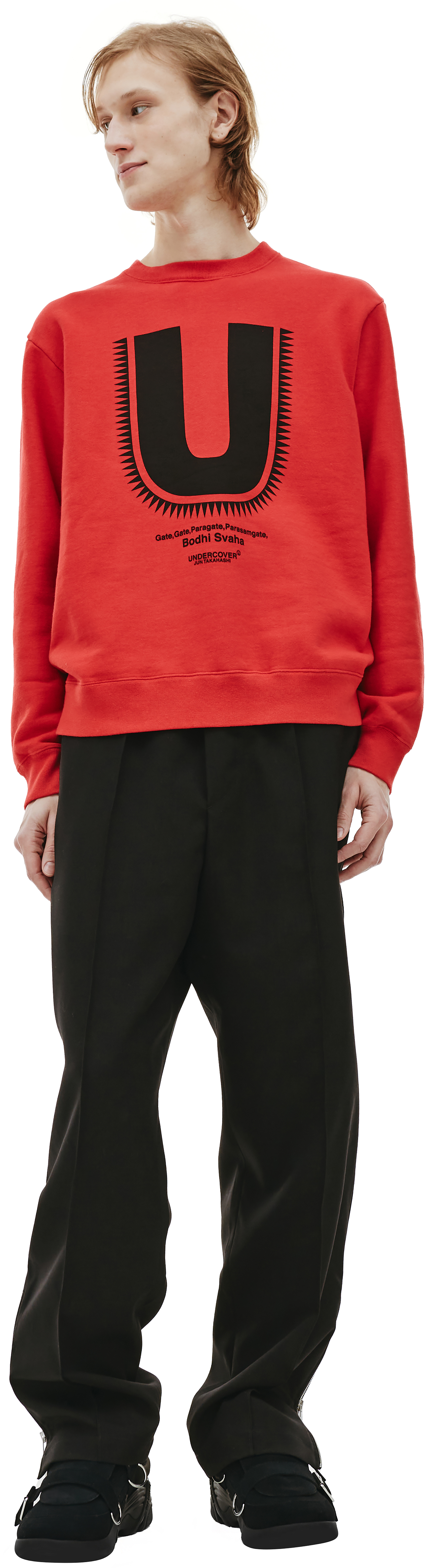 Buy Undercover men red 'u' sweatshirt for $150 online on SV77
