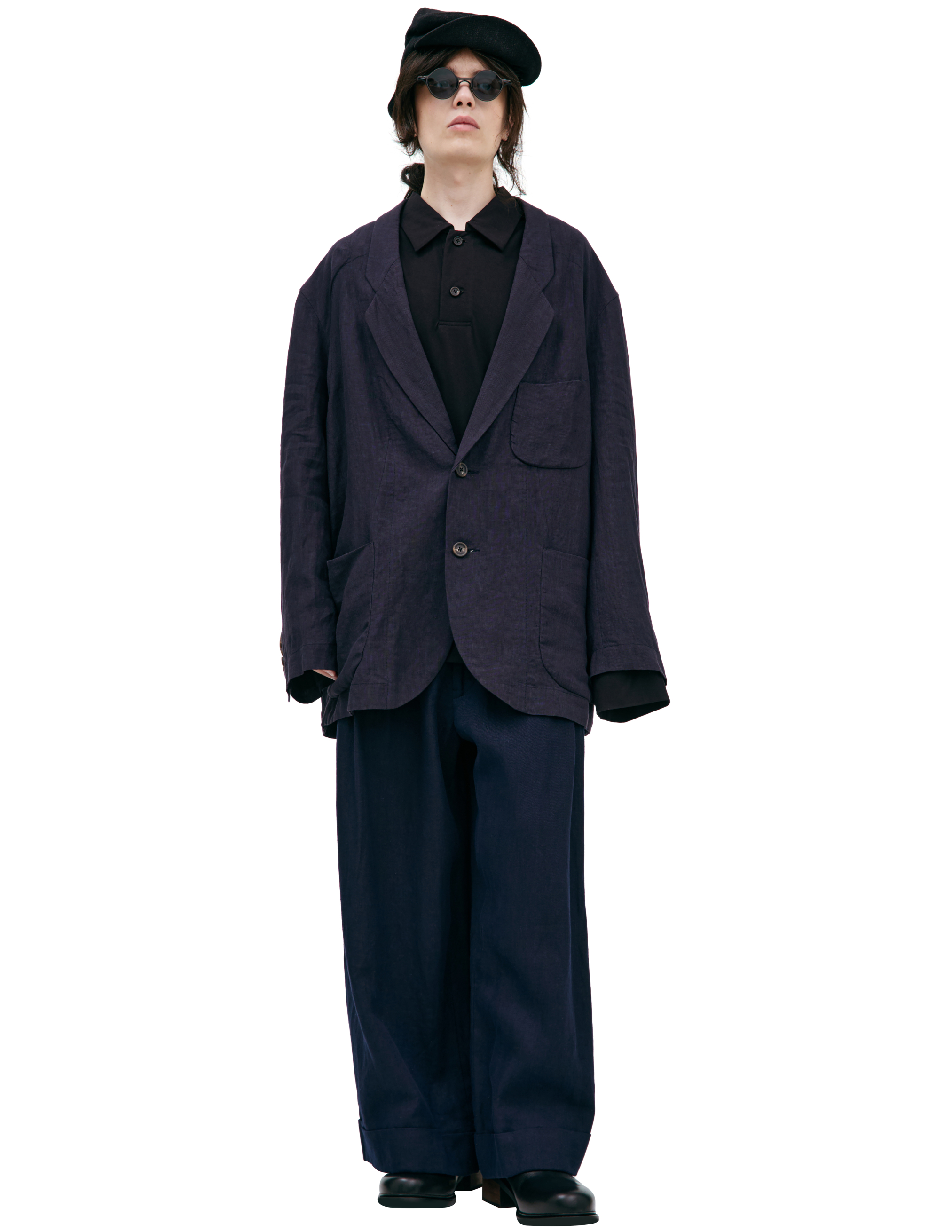 Ziggy Chen Jacket With Patch Pockets In Blue