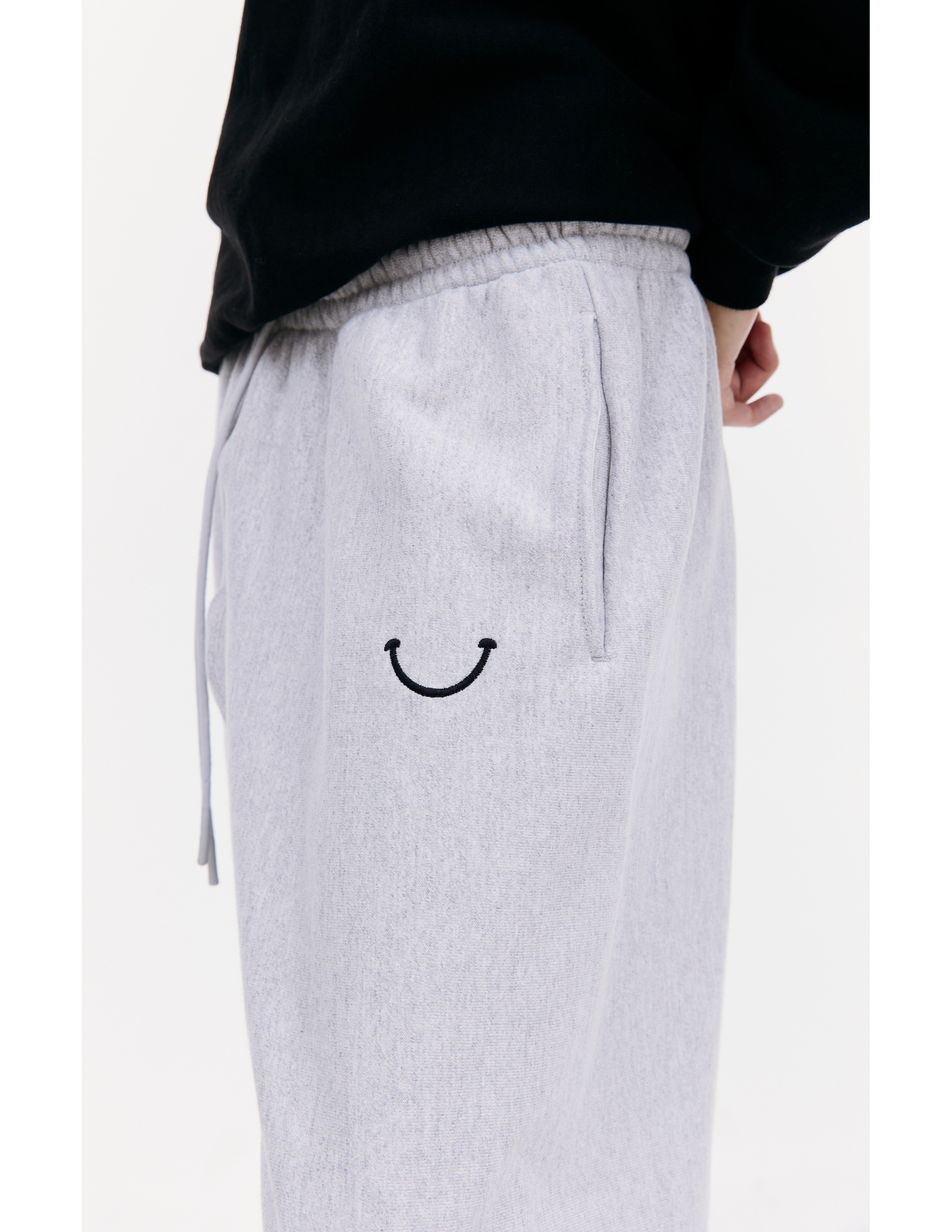 Shop Readymade Gray Cotton Sweat Pants In Grey