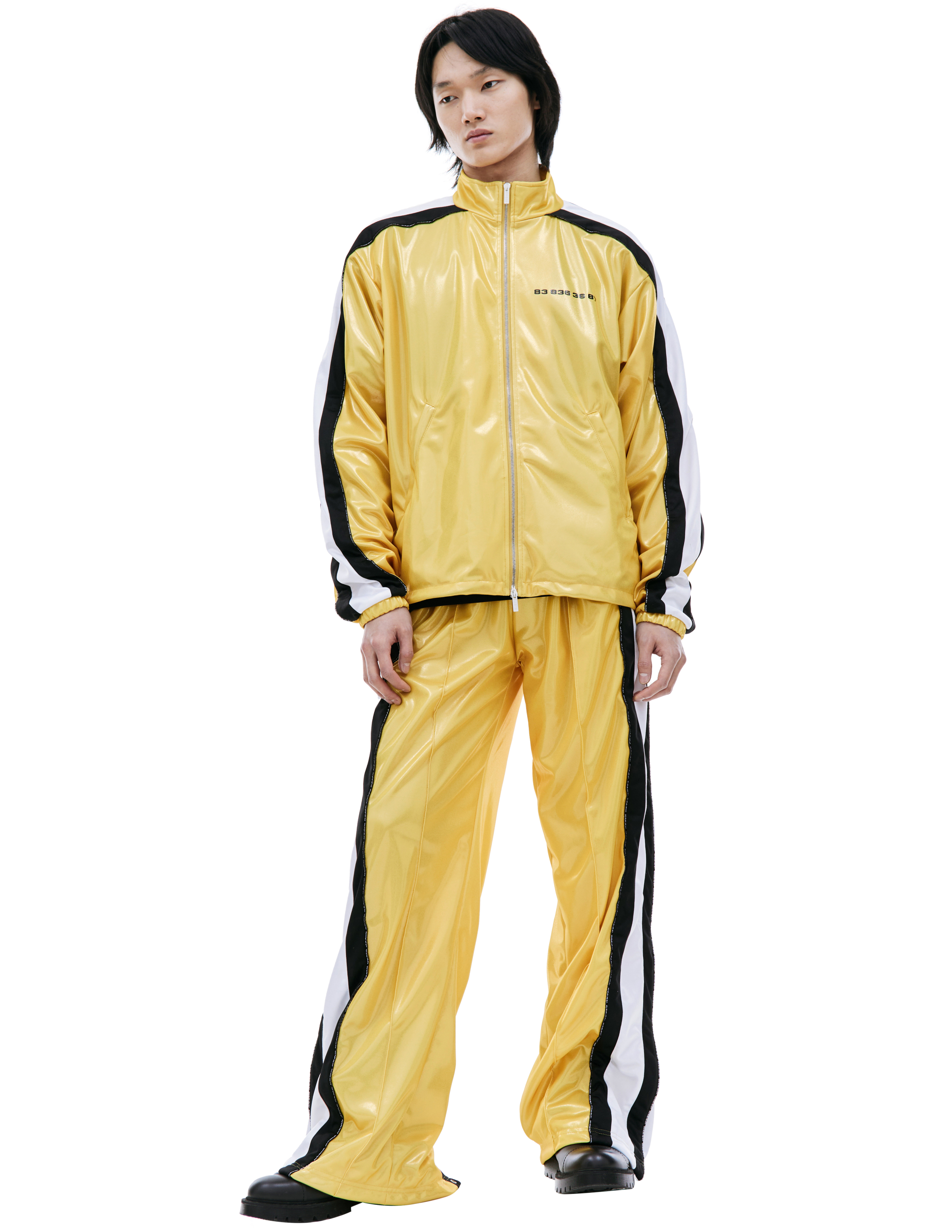 Vtmnts Jacket With Side Stripes In Yellow