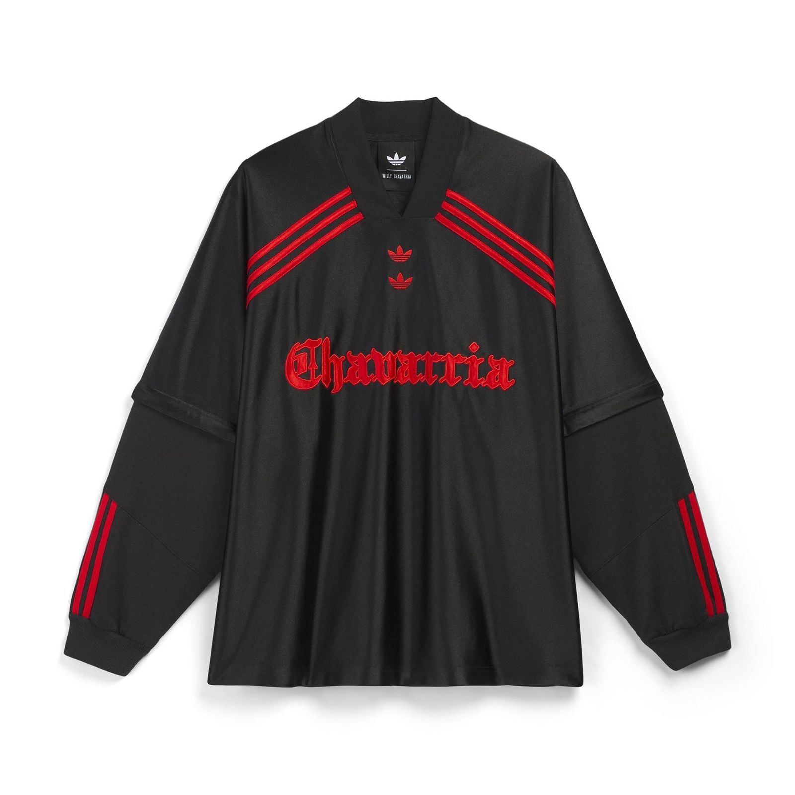 Adidas Men's x Willy Chavarria Long Sleeve Dazzle Jersey in Black, Size X-Small