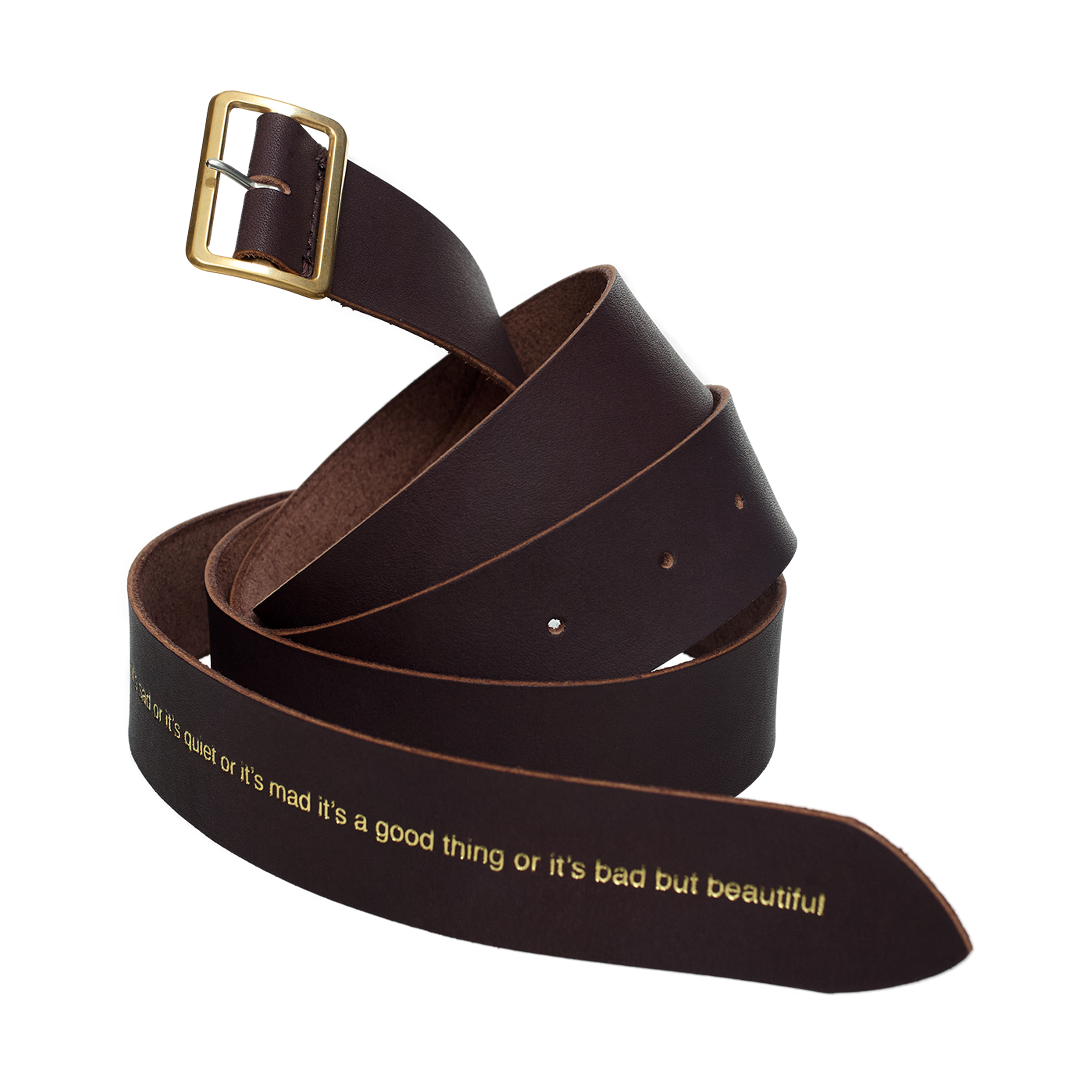 Undercover Dark Brown Leather Belt
