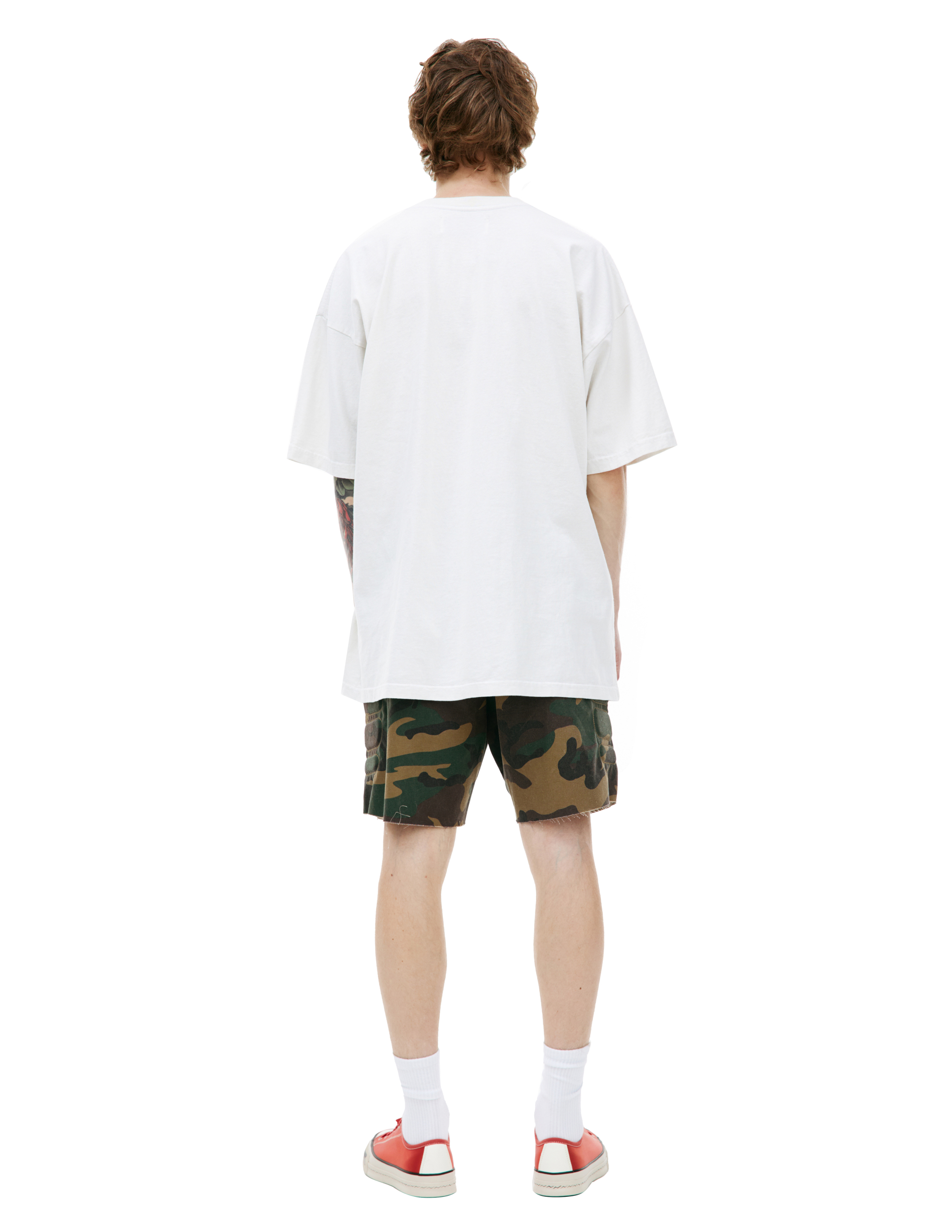 Shop Satoshi Nakamoto Logo Printed T-shirt In White