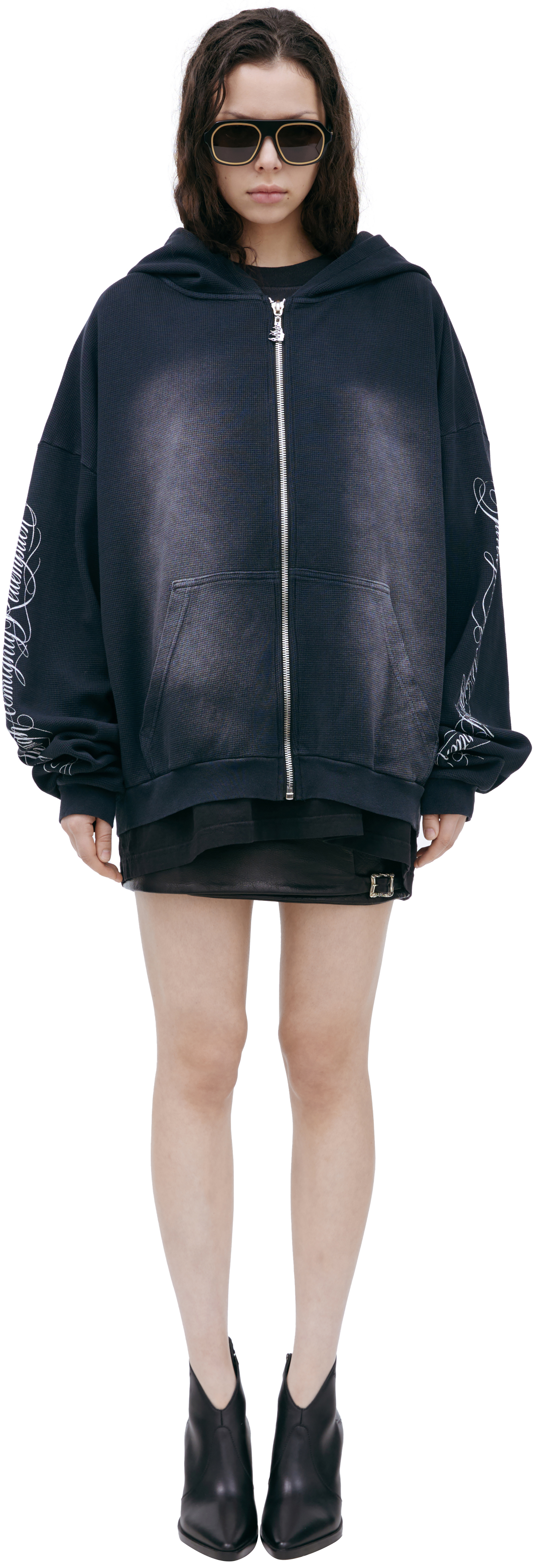Buy Hellstar women black zip-up hoodie for €470 online on SV77