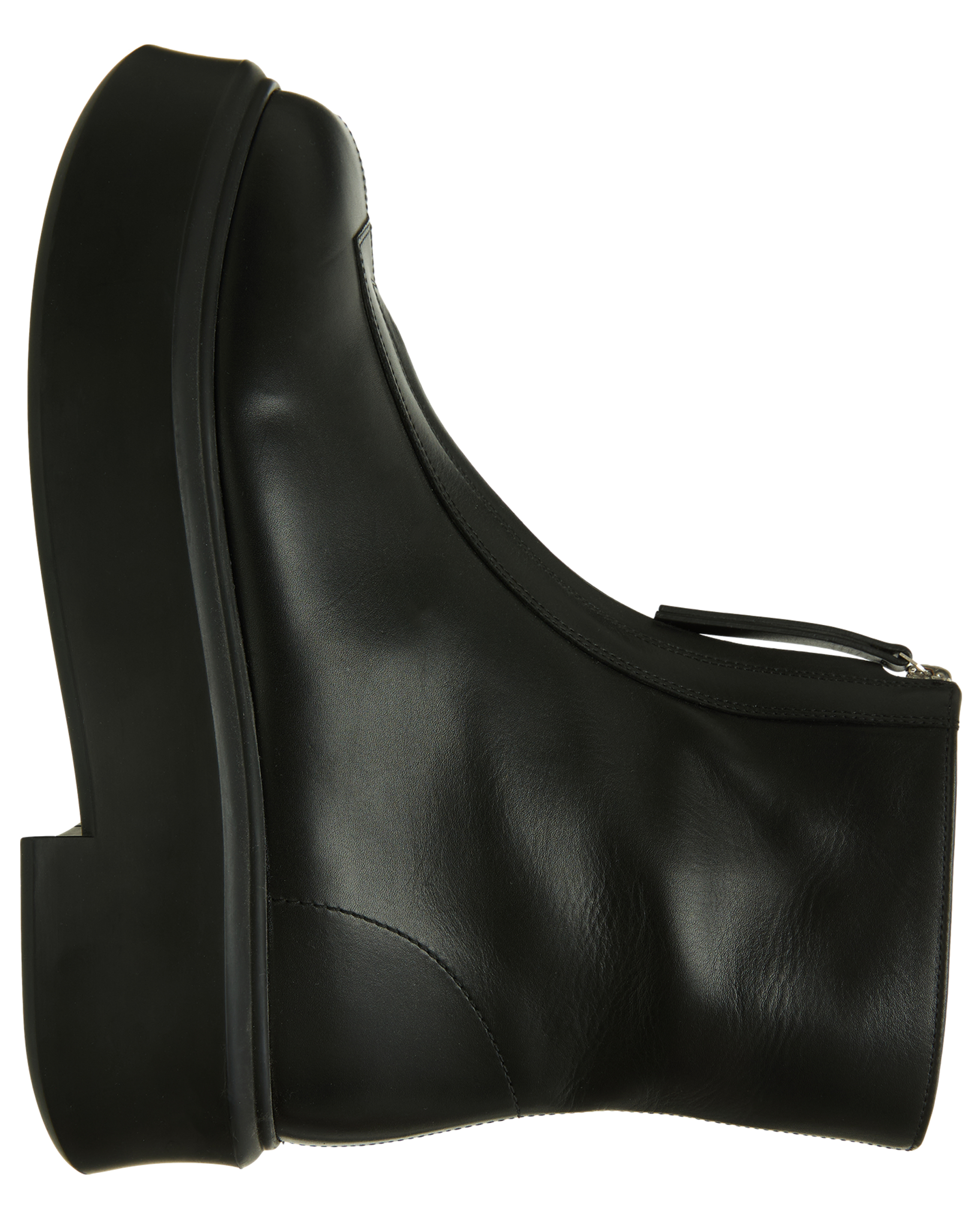 The Row Leather Boots With Zipper In Black