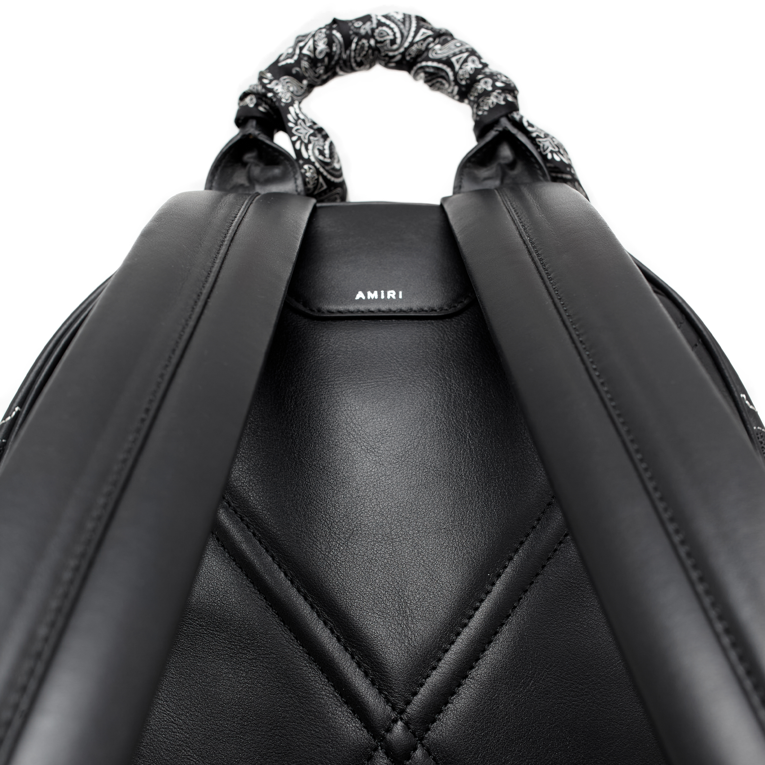 Buy AMIRI men leather paisley embroidery bag for $1,133