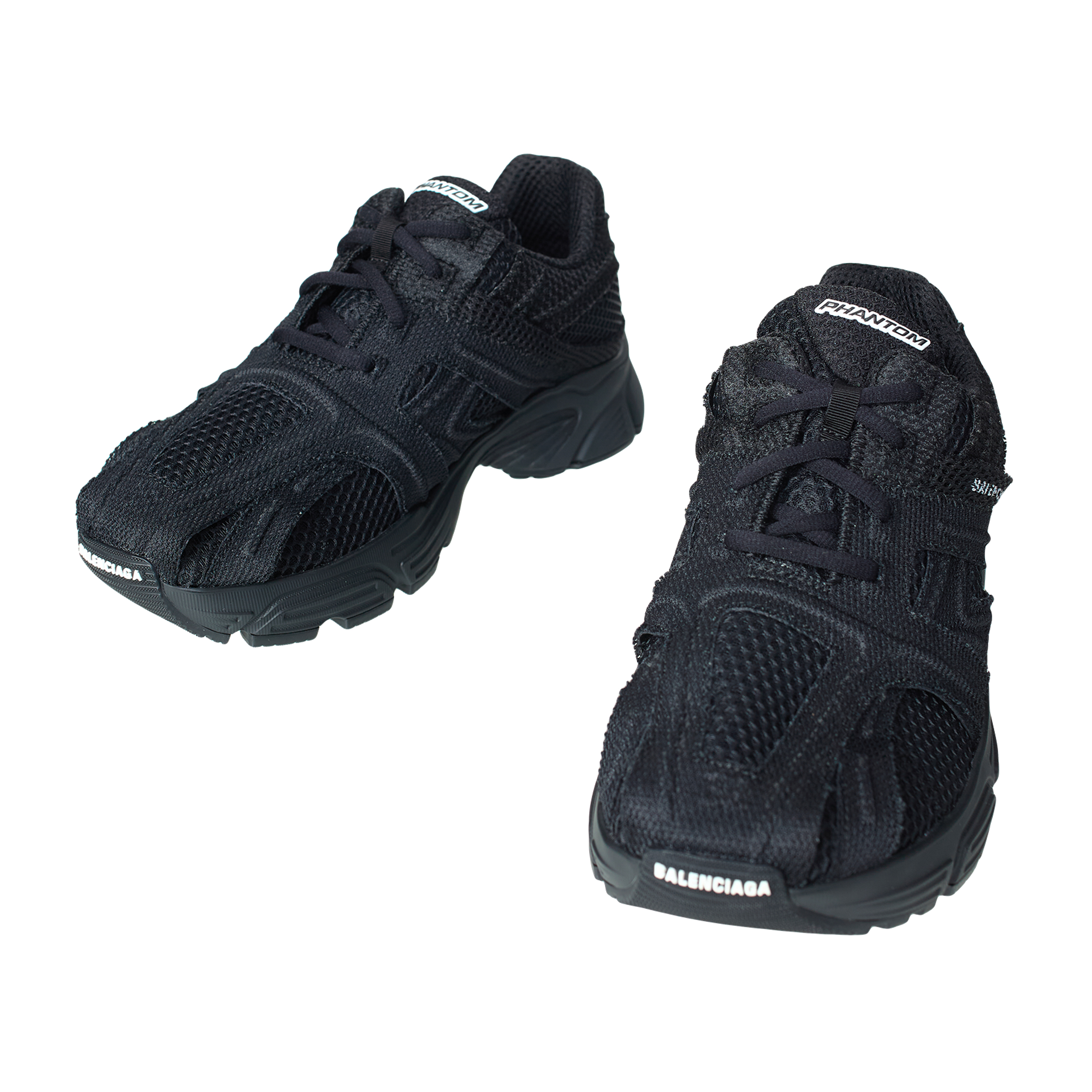 関税込【BALENCIAGA】PHANTOM スニーカーBlack Balenciaga Men's Phantom Sneakers in Black Balenciaga