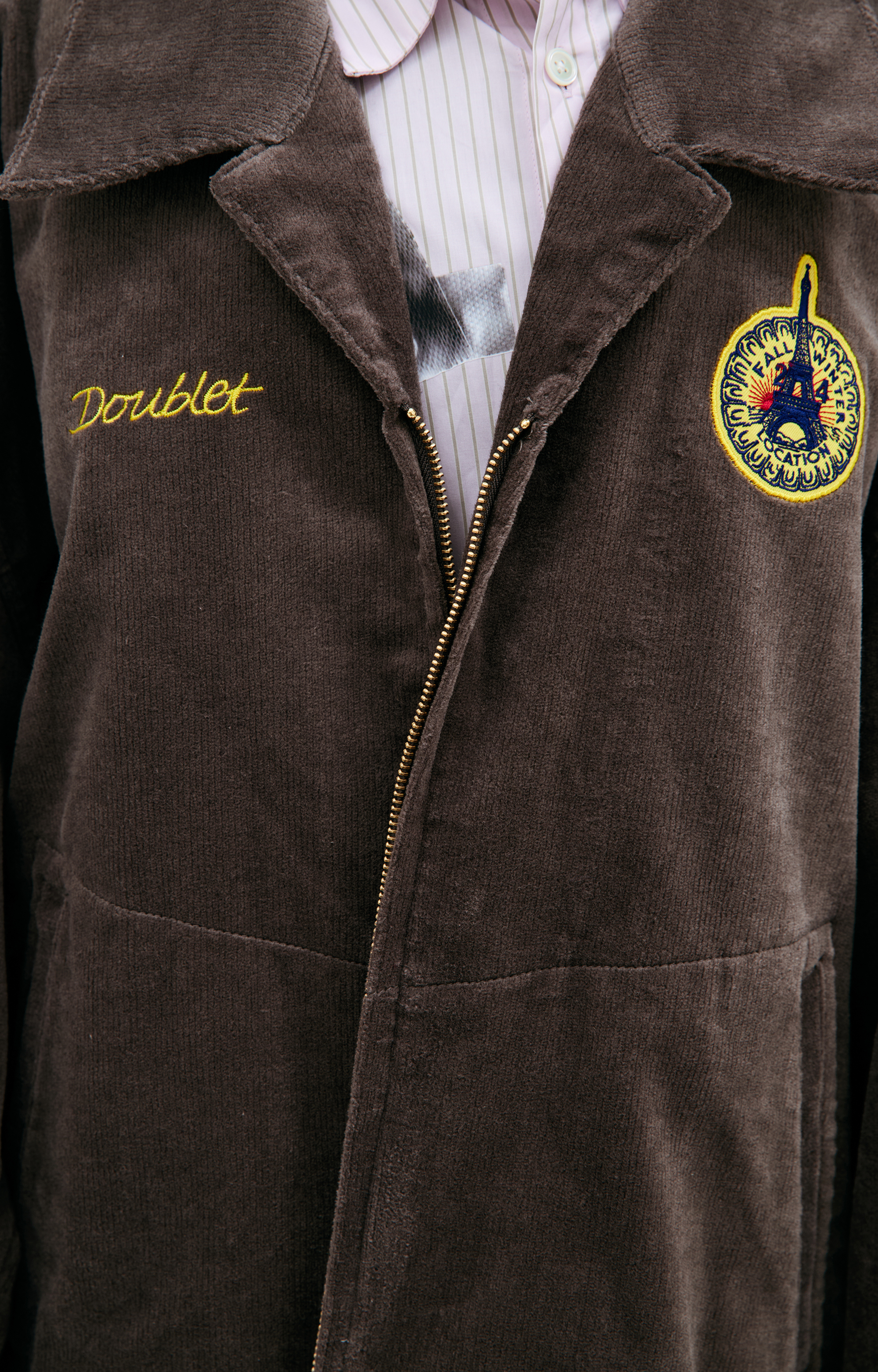 Buy Doublet women grey farmers corduroy jacket for $890