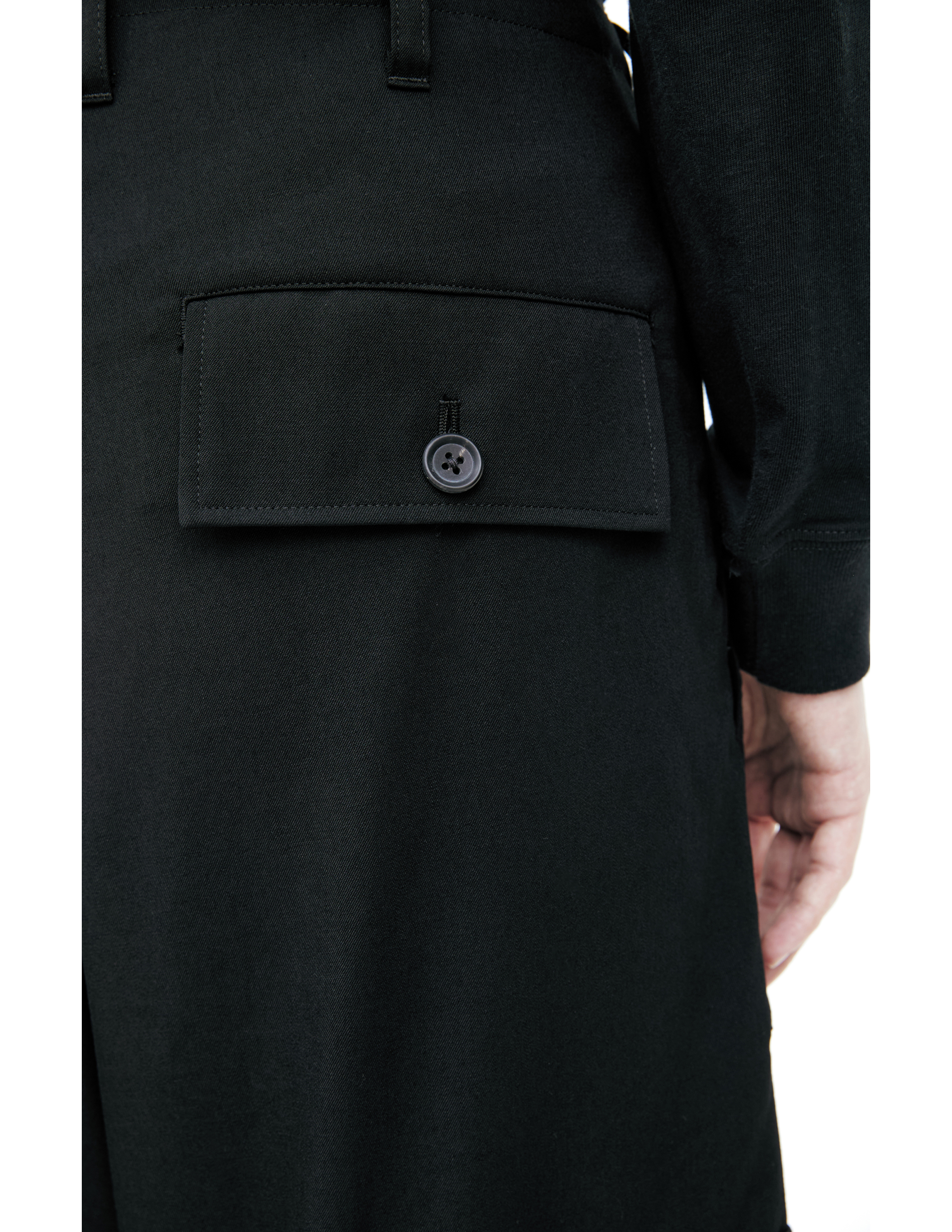 Yohji Yamamoto Black Cargo Trousers