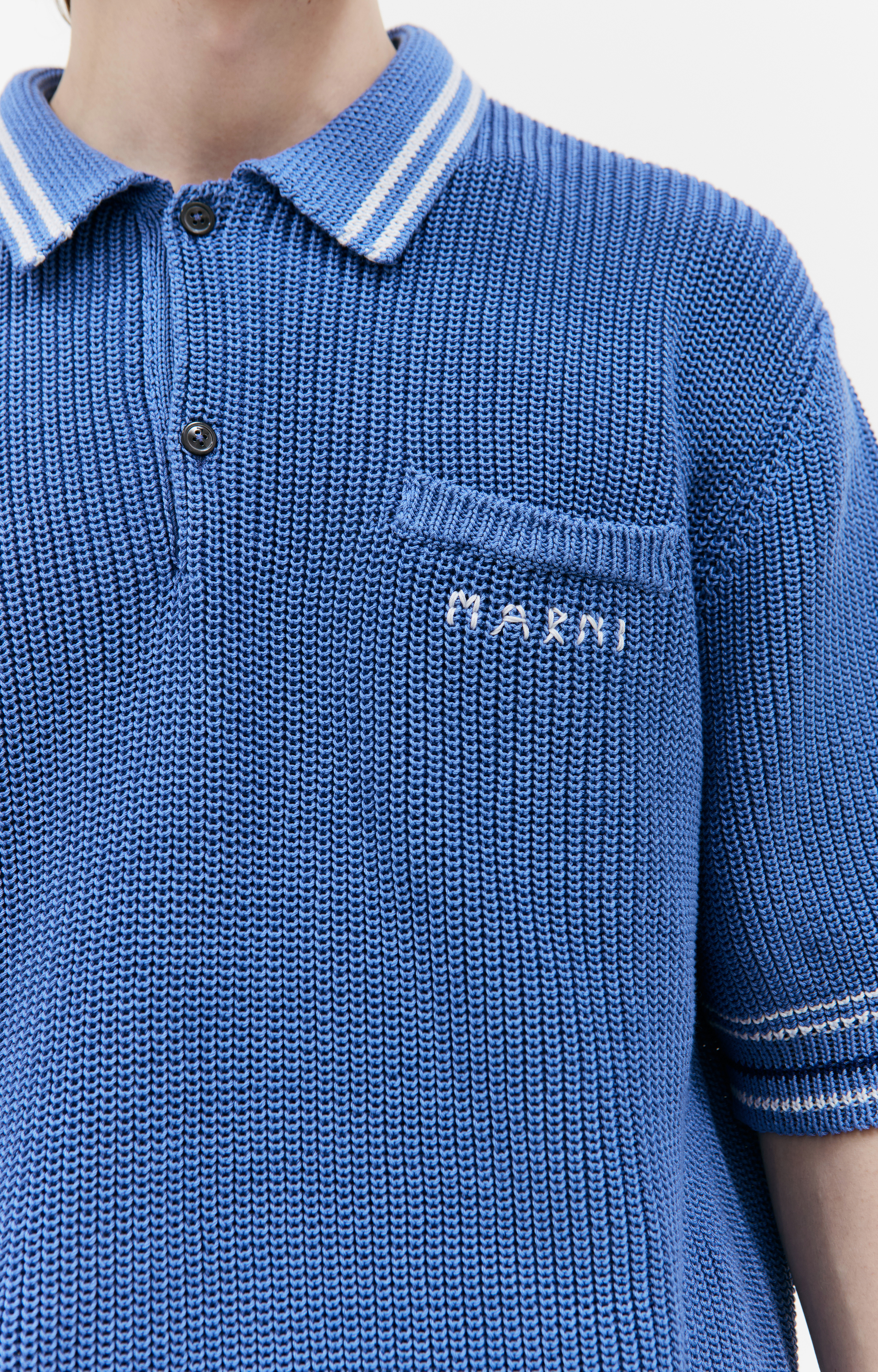 Tシャツ・カットソー MARNI Men Polo Shirts UFC656 POMG0071EQ 00B52 BLUE MARNI Men Polo Shirts POMG0071EQ UFC656 00B52 Blue (MARNI