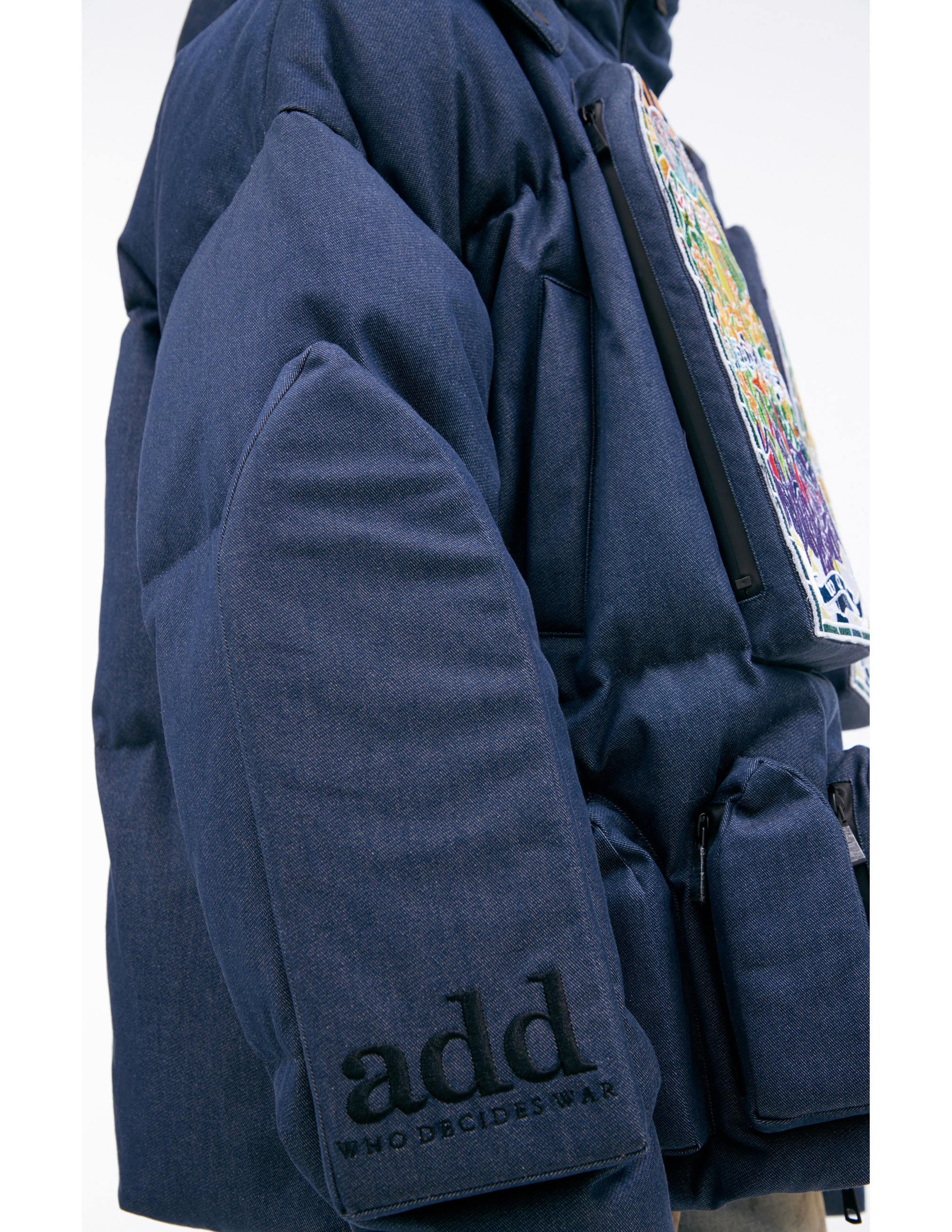 Who Decides War Jacket With Patches In Blue