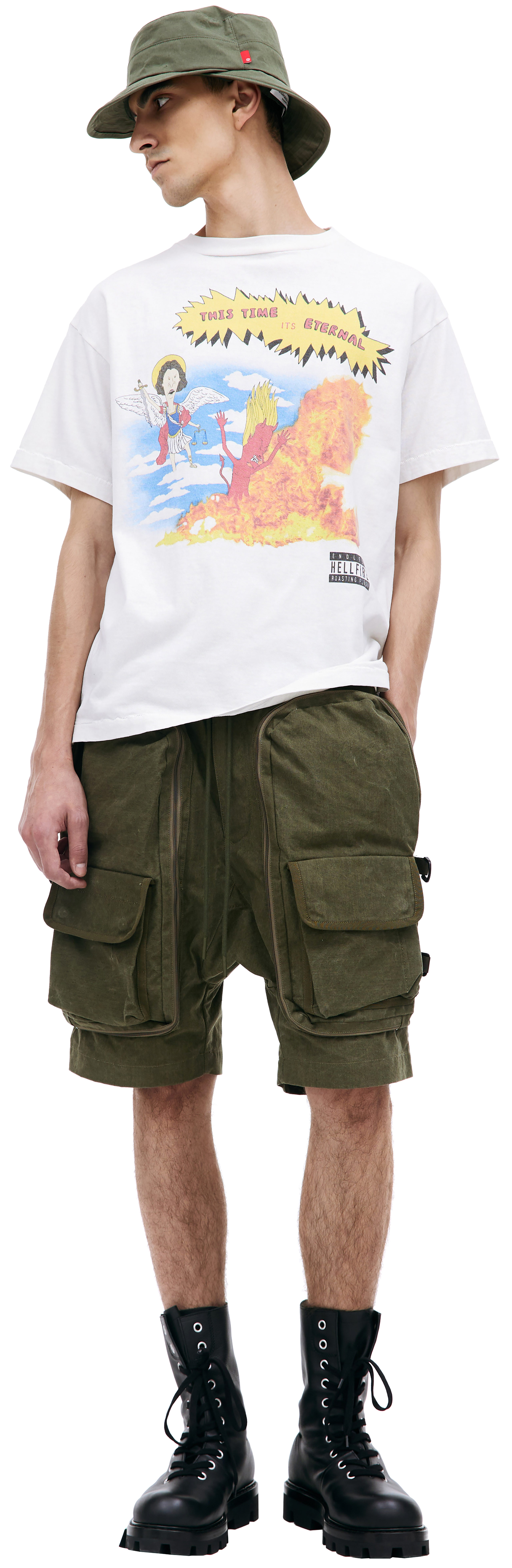 saint michael time is eternal Tシャツ Buy Saint Michael Time Is Eternal Tee 'White' - SM A23 0000