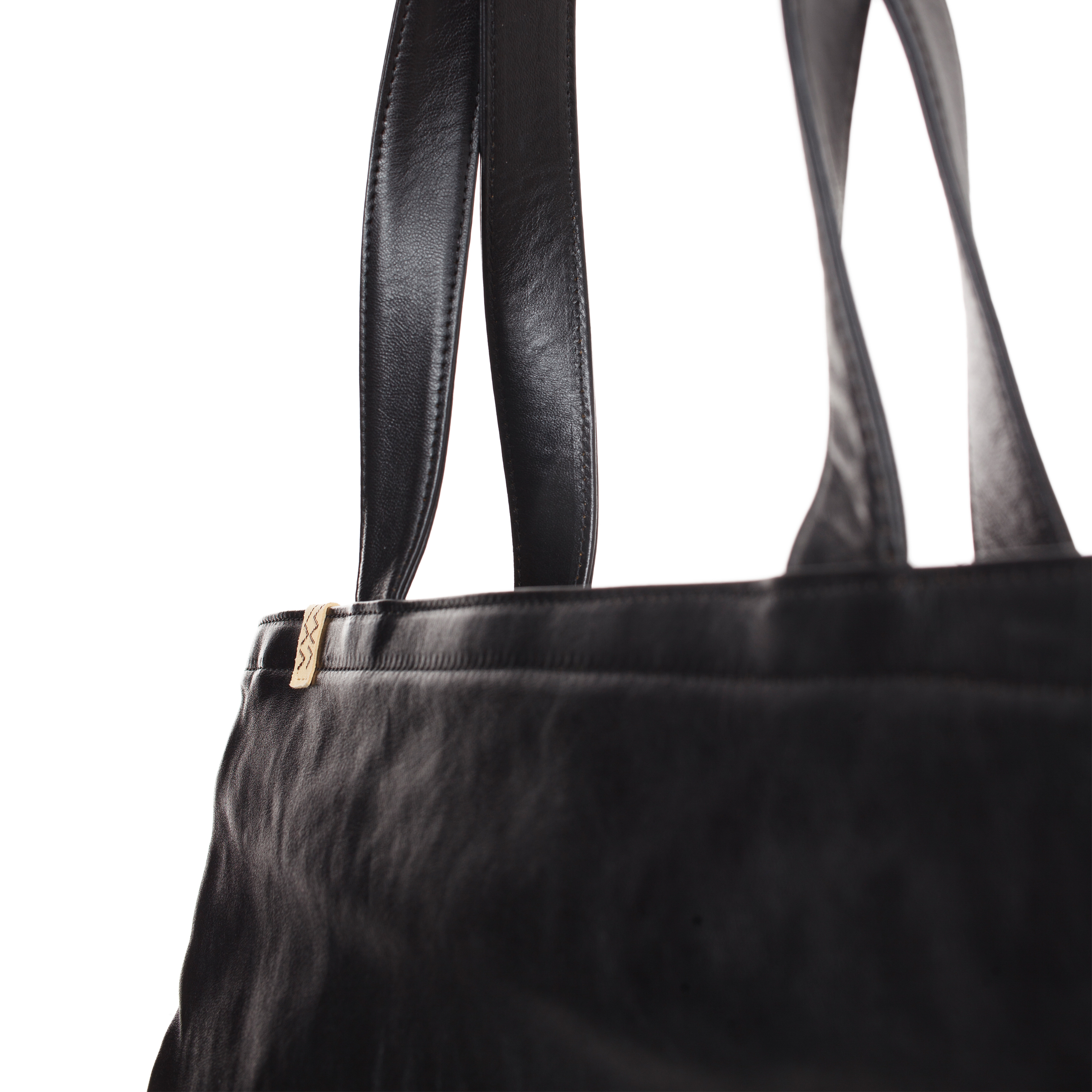 Leather tote bag