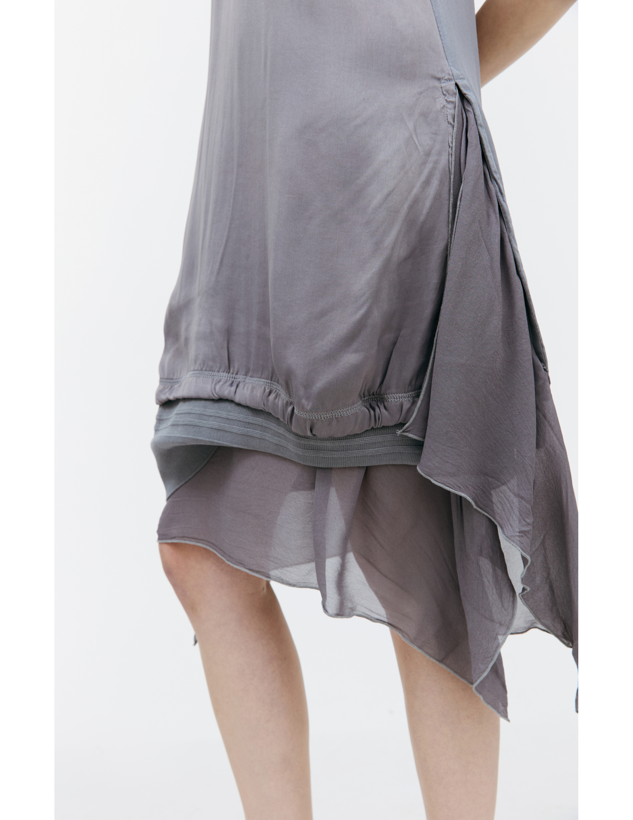 Shop Diesel Asymmetrical Mini Dress In Grey