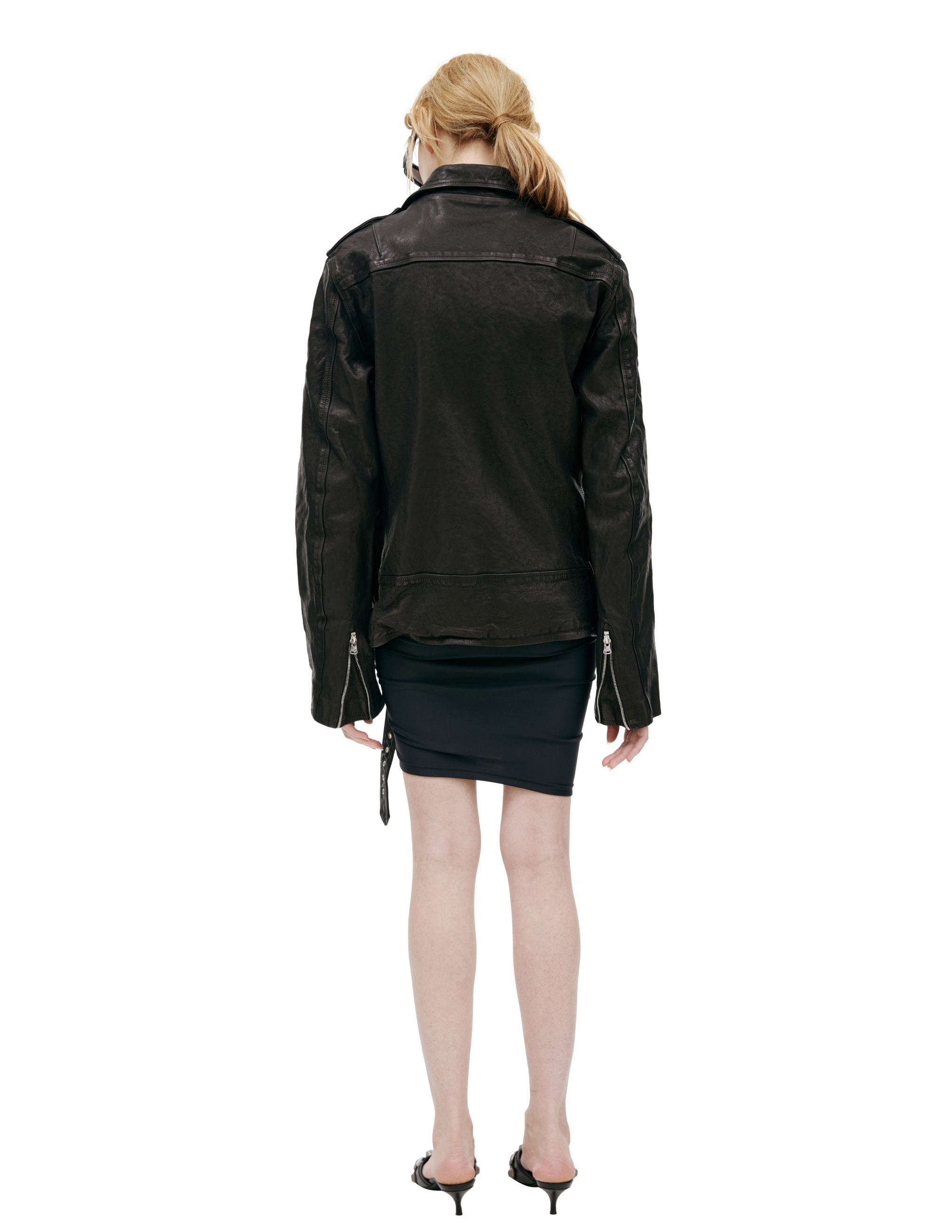 Yohji Yamamoto X Backlash Leather Jacket In Black