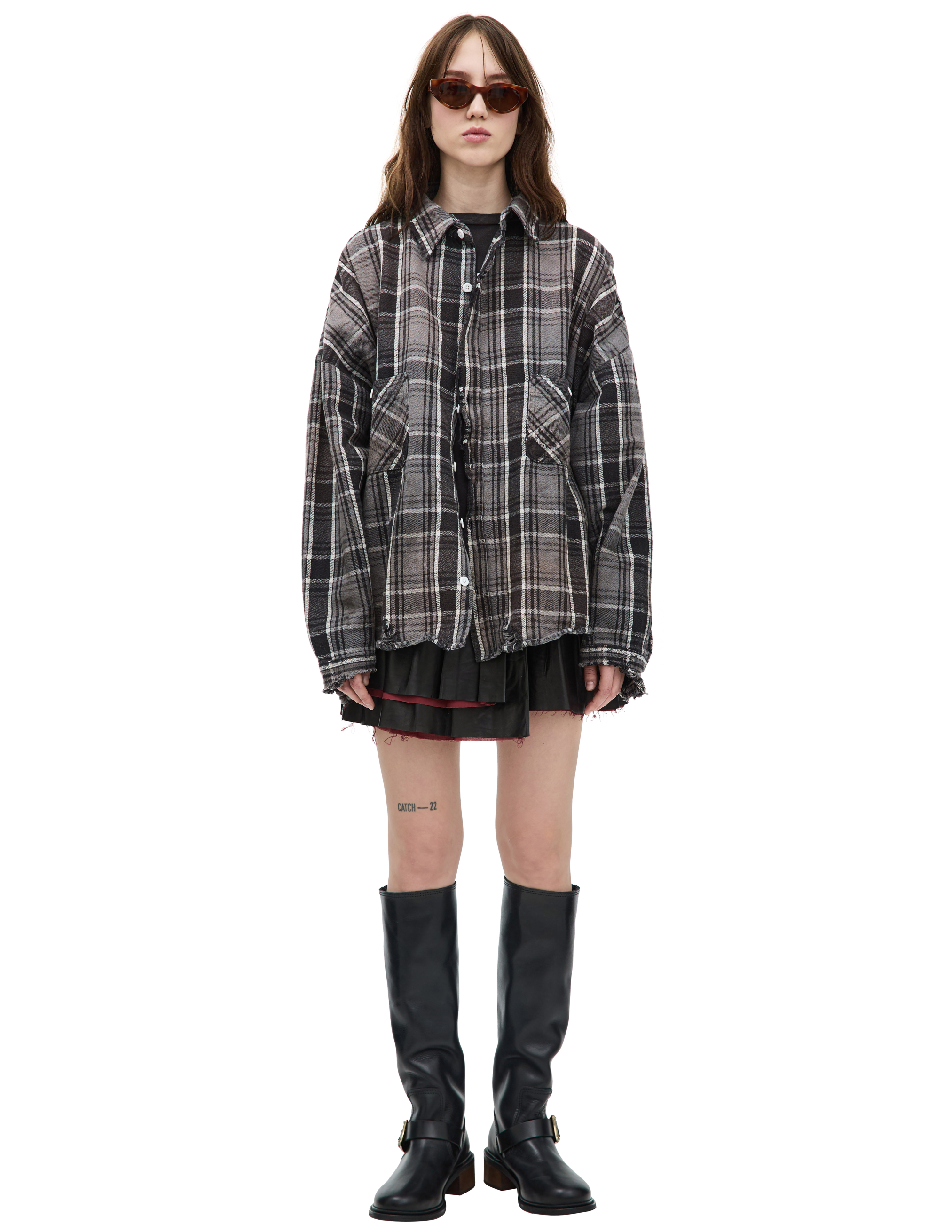 Grey button-down shirt