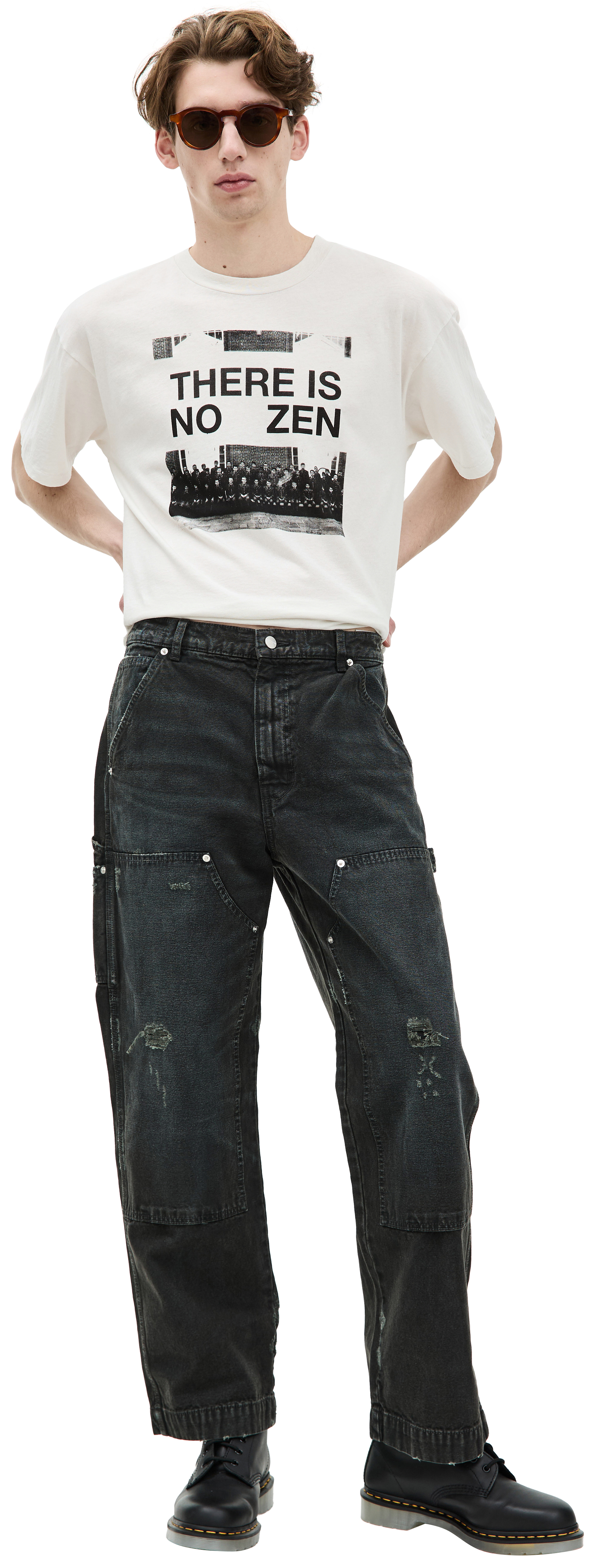 Buy Enfants Riches Déprimés men black jeans with scuffed