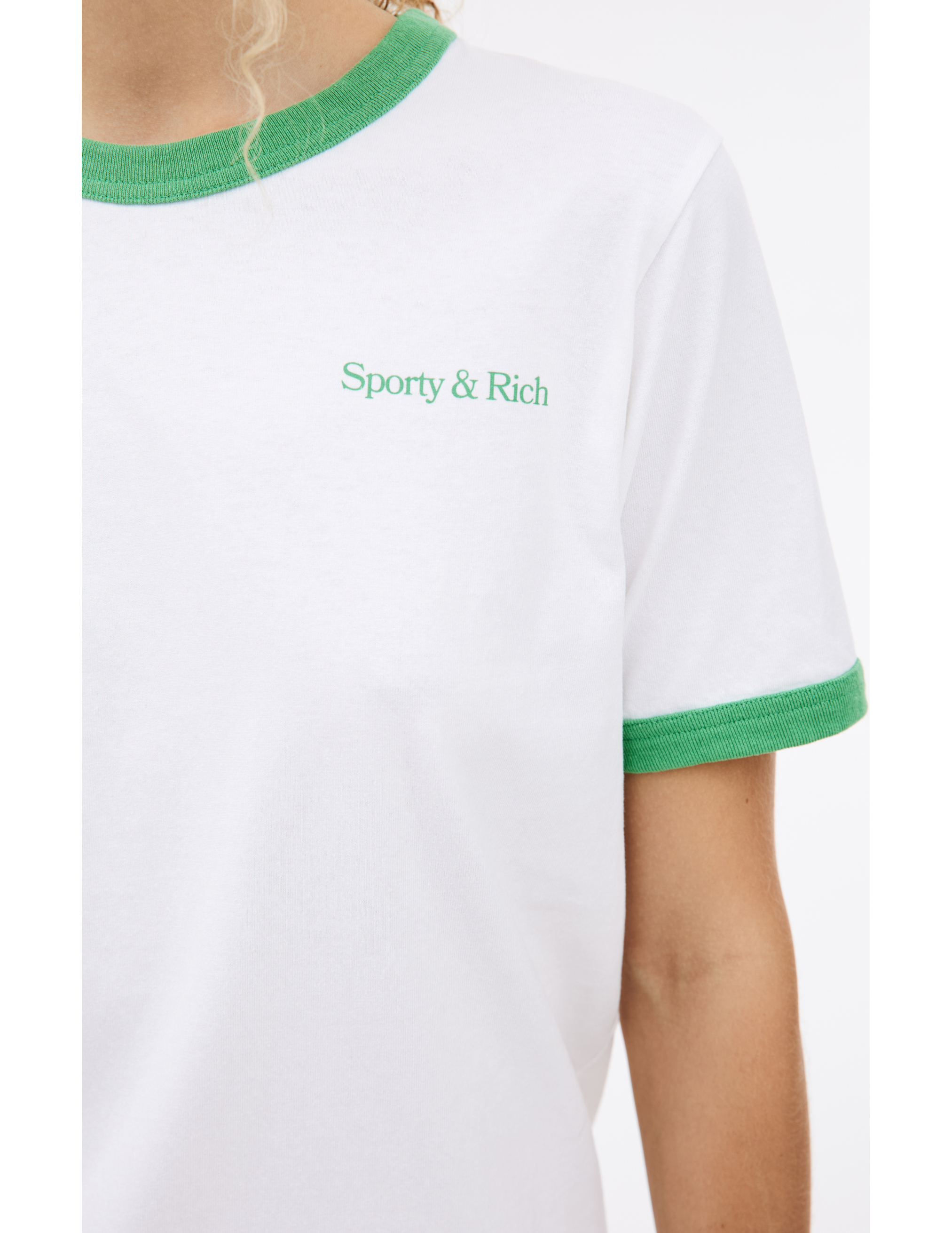 Shop Sporty And Rich Logo Printed T-shirt In White