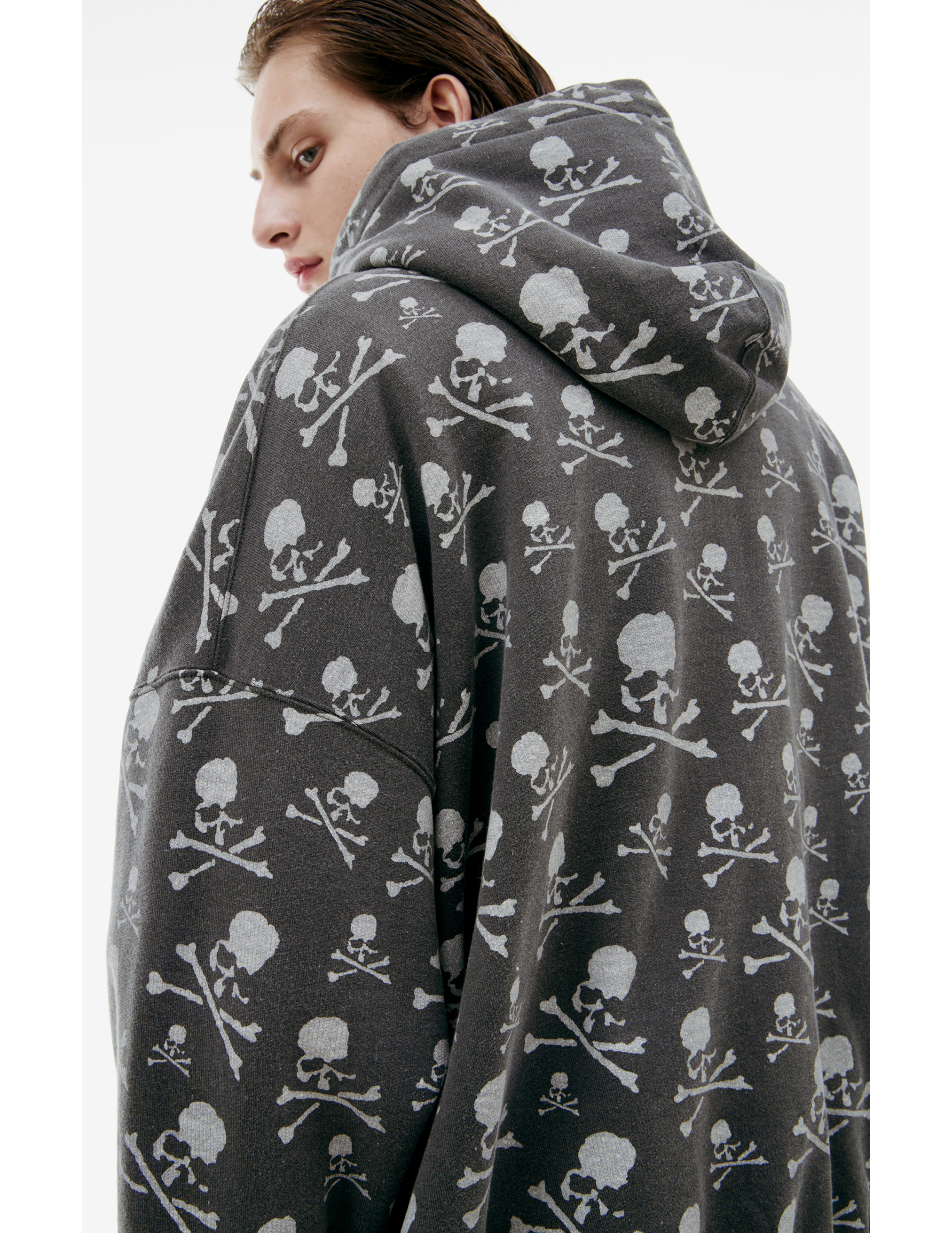 Mastermind Japan Grey Hoodie With Zipper In Grey