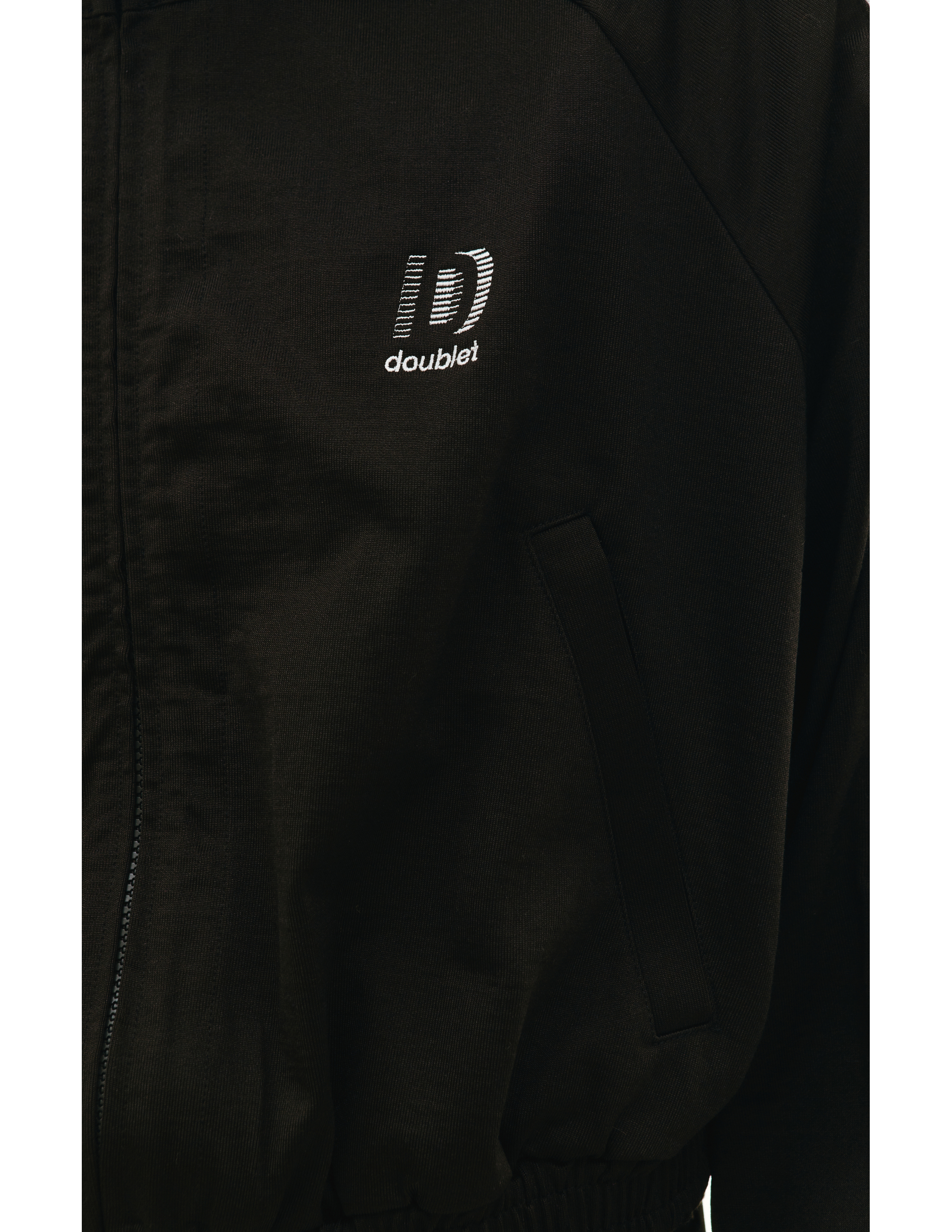 Shop Doublet Zip Up Track Jacket In Black