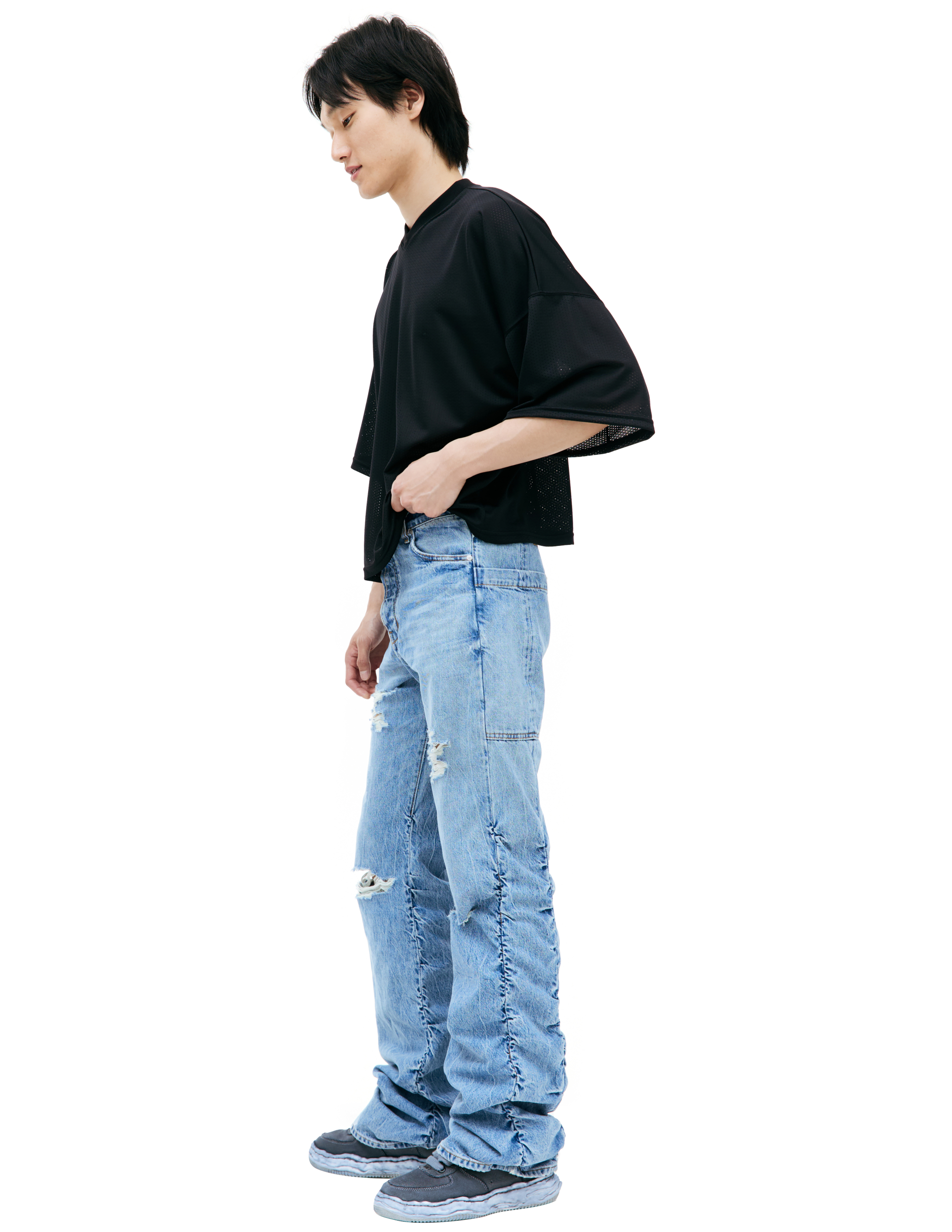 Shop B1archive Blue Shitted Jeans