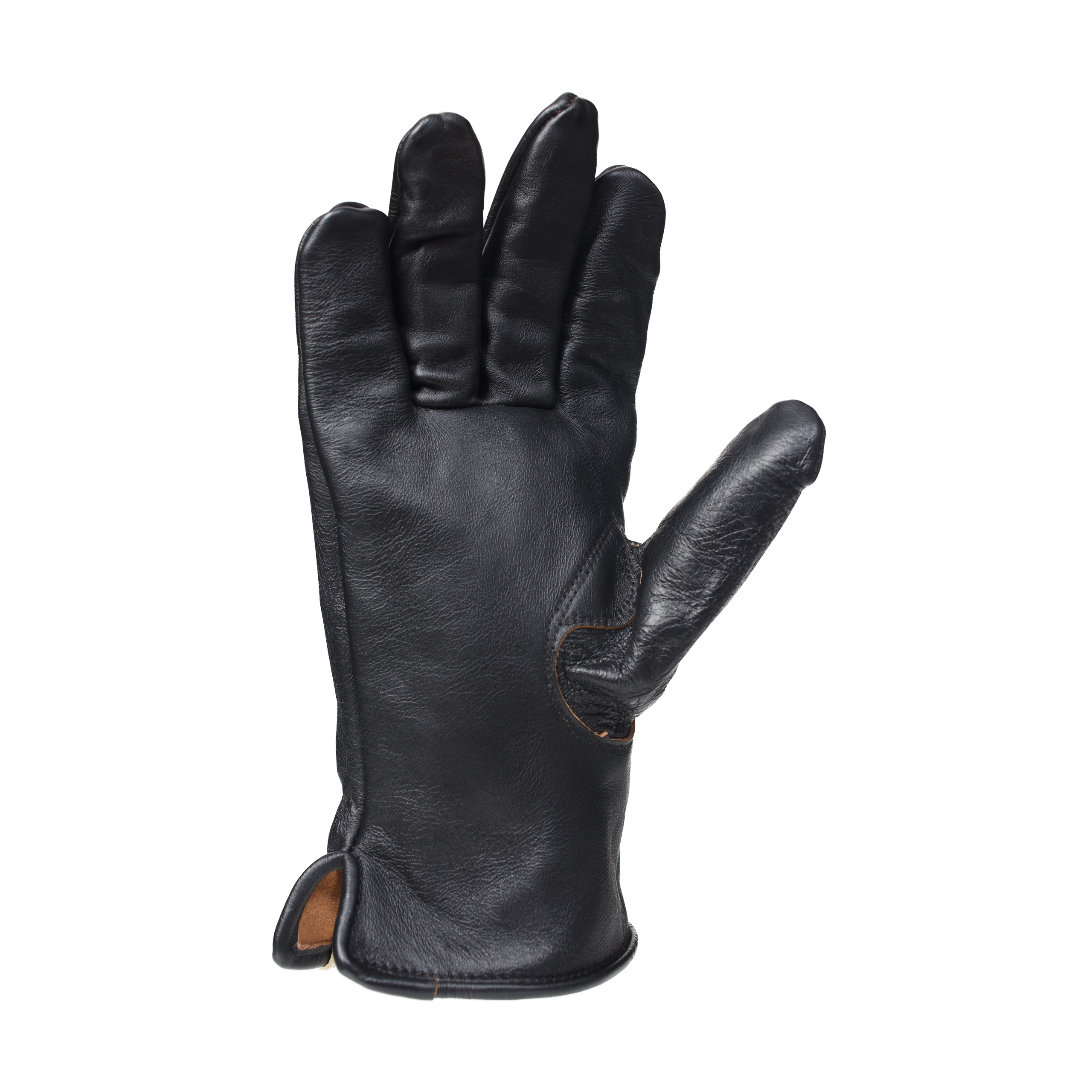 Shop Visvim Black Leather Gloves