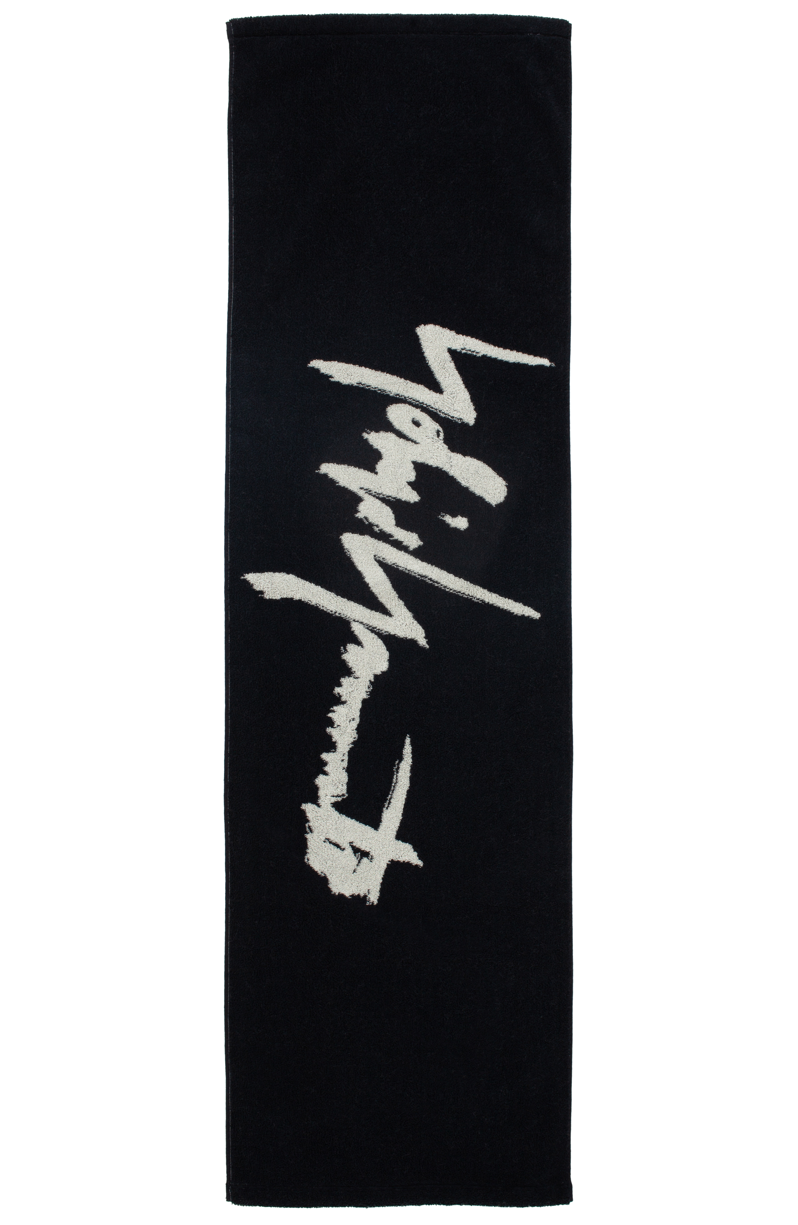 Buy Yohji Yamamoto men black double-sided logo towel for