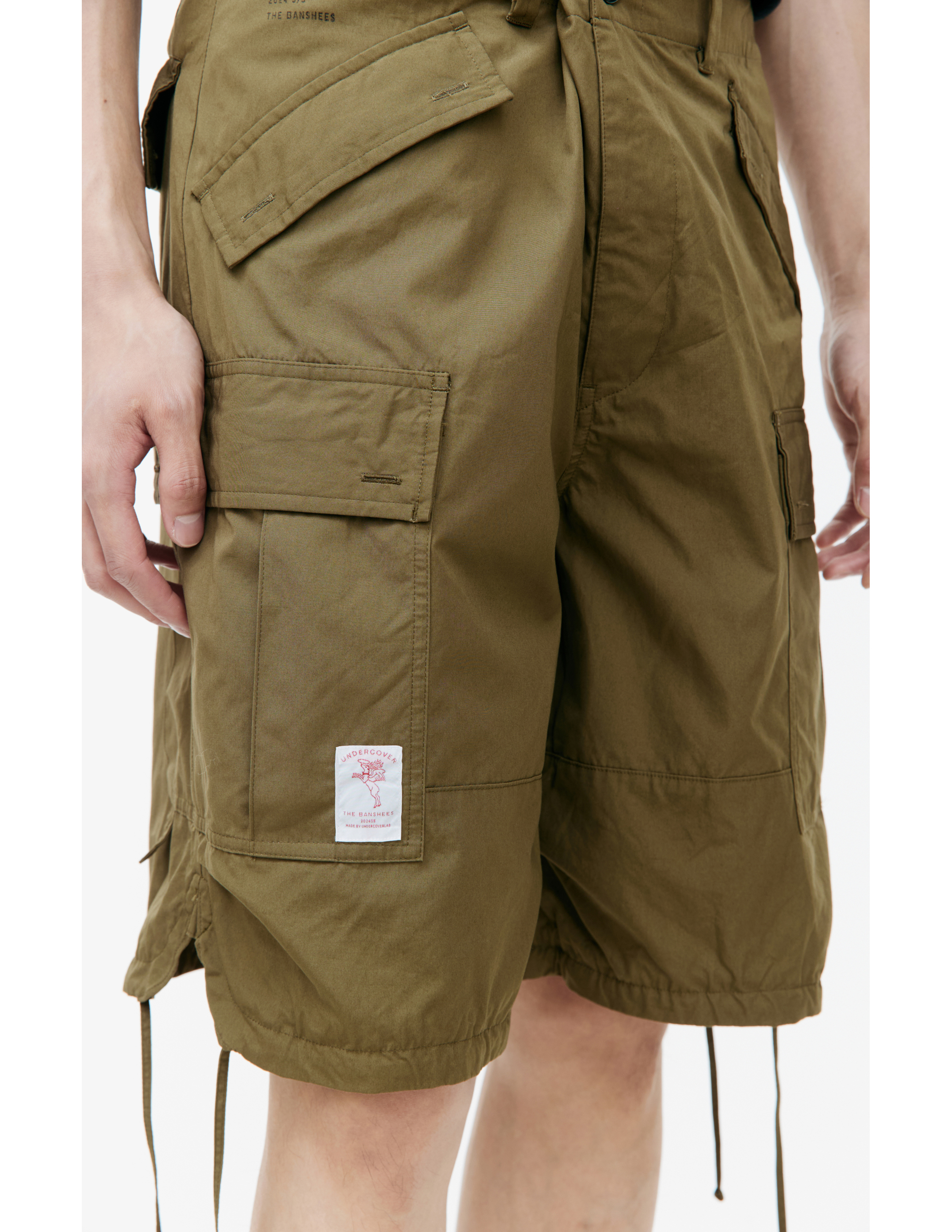 Shop Undercover Khaki Cargo Shorts