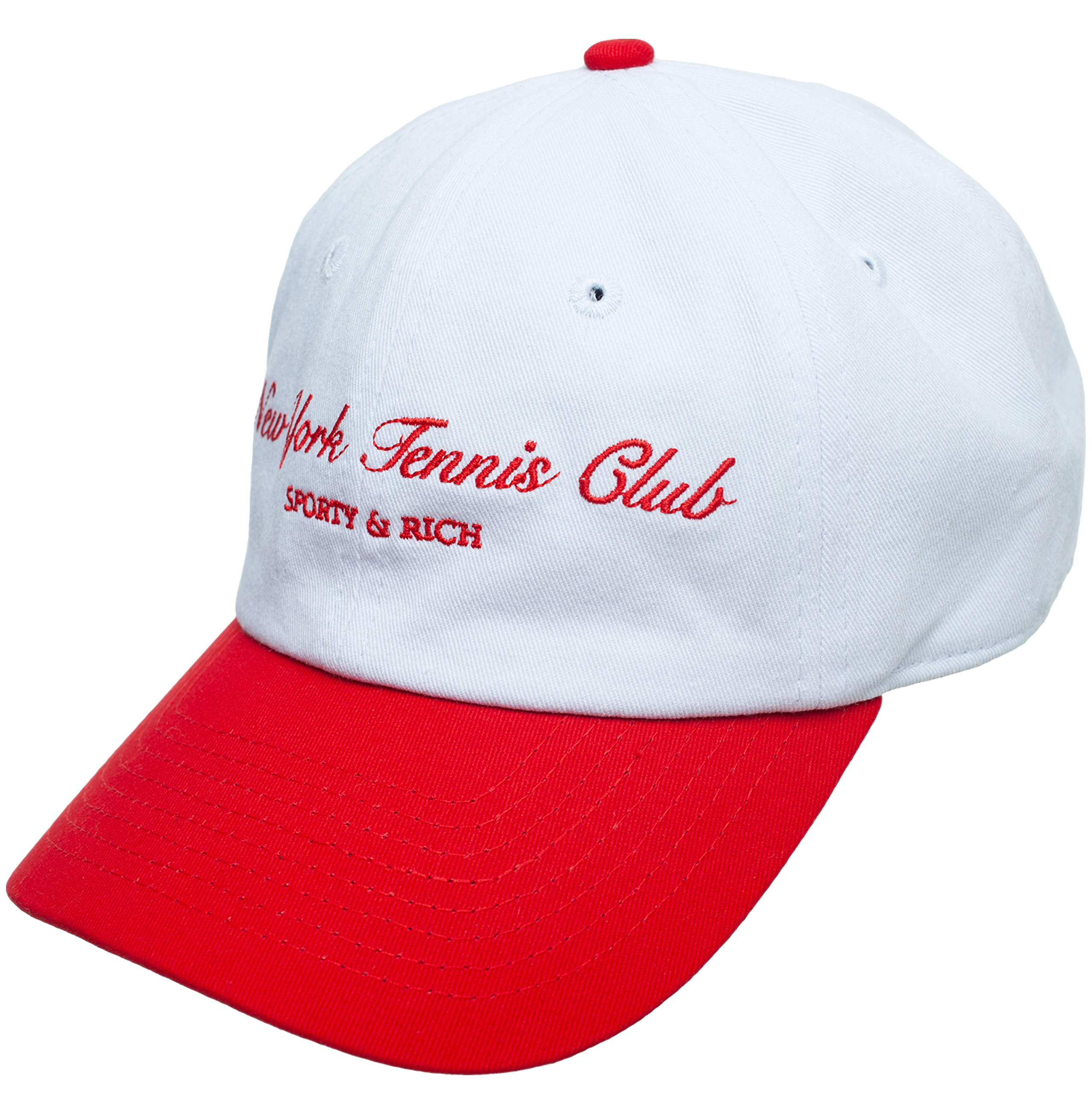 Sporty&Rich｜CAPS (Rizzoli Tennis Hat - Off White/Merlot Sporty & Rich Off-White & Red Rizzoli Tennis Cap Sporty & Rich