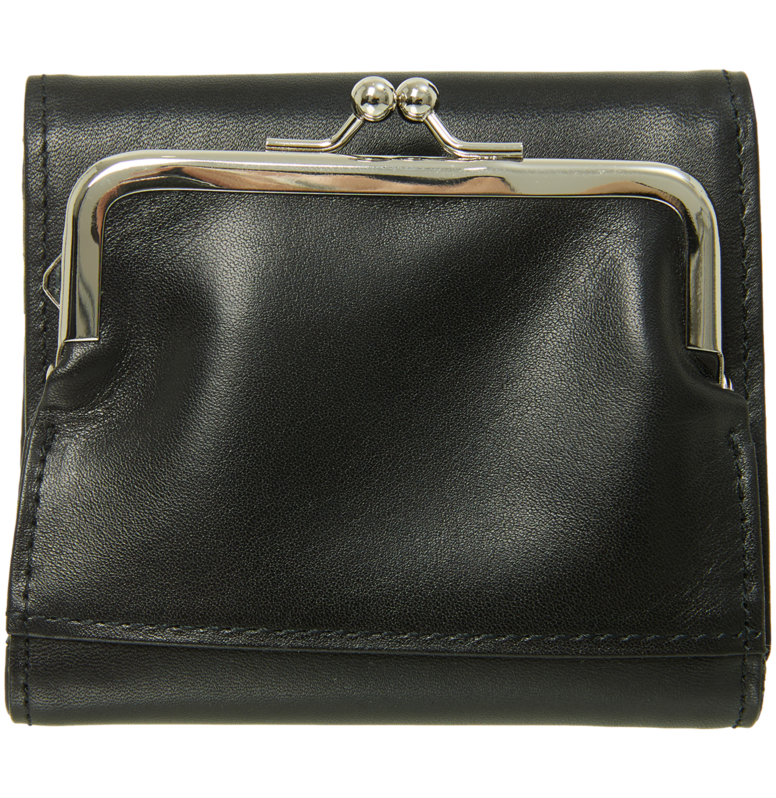 Y's Smooth Leather Wallet In Black