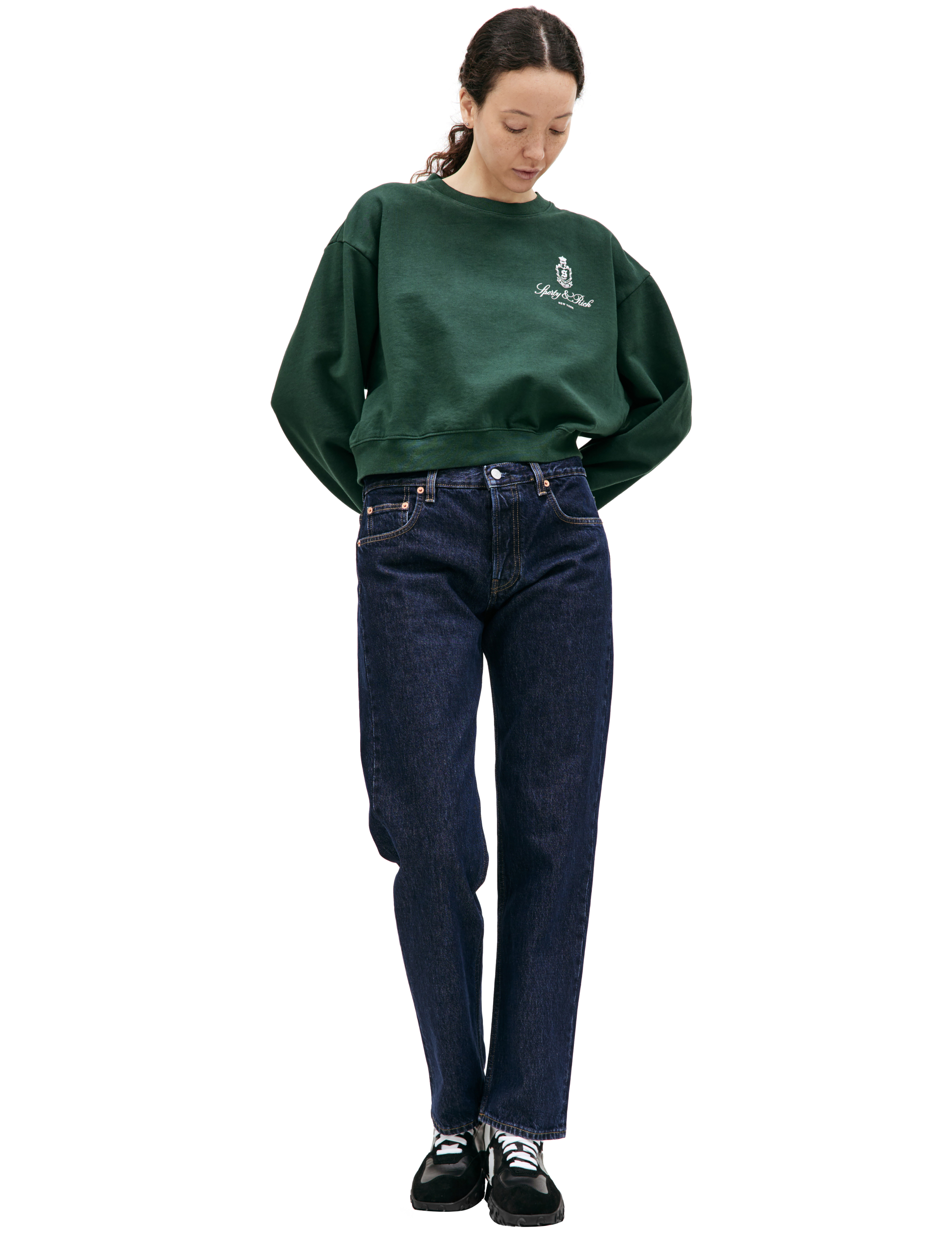 SPORTY & RICH Vendome cropped sweatshirt