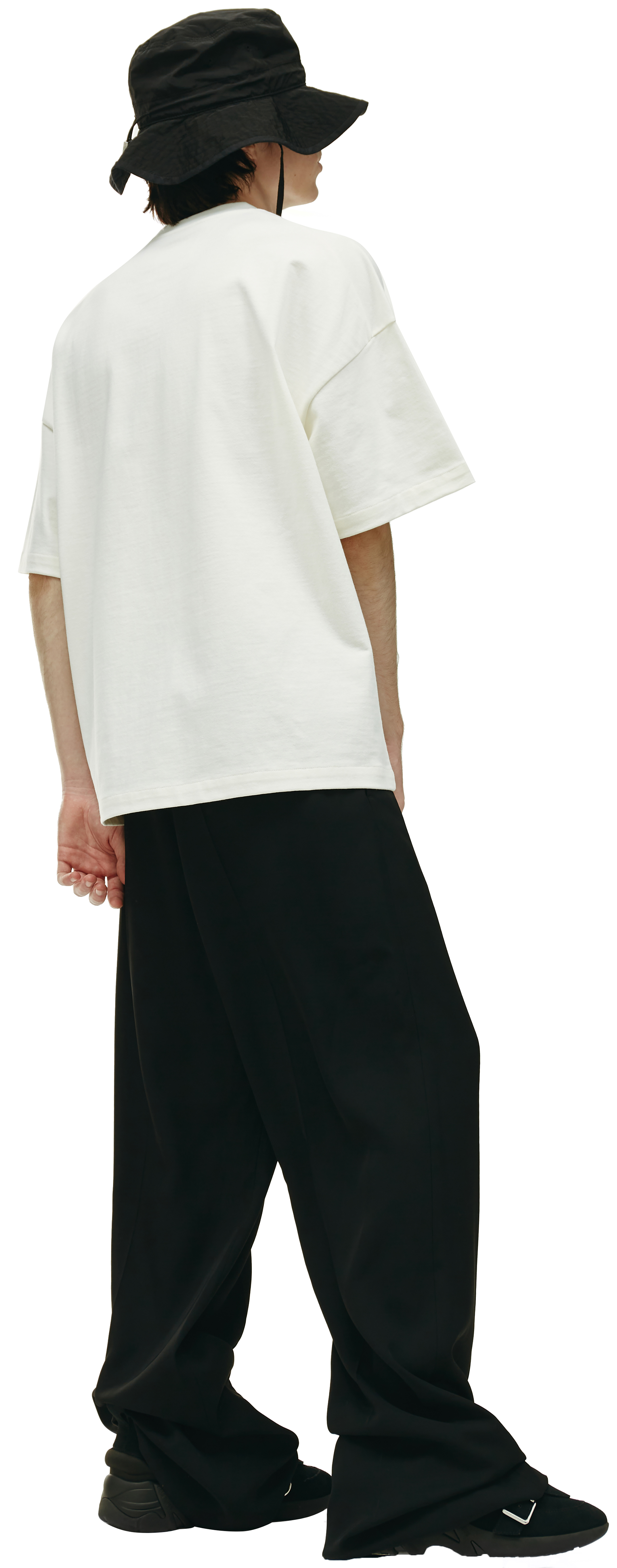 Buy Jil Sander men white logo oversized t-shirt for $380 online on 