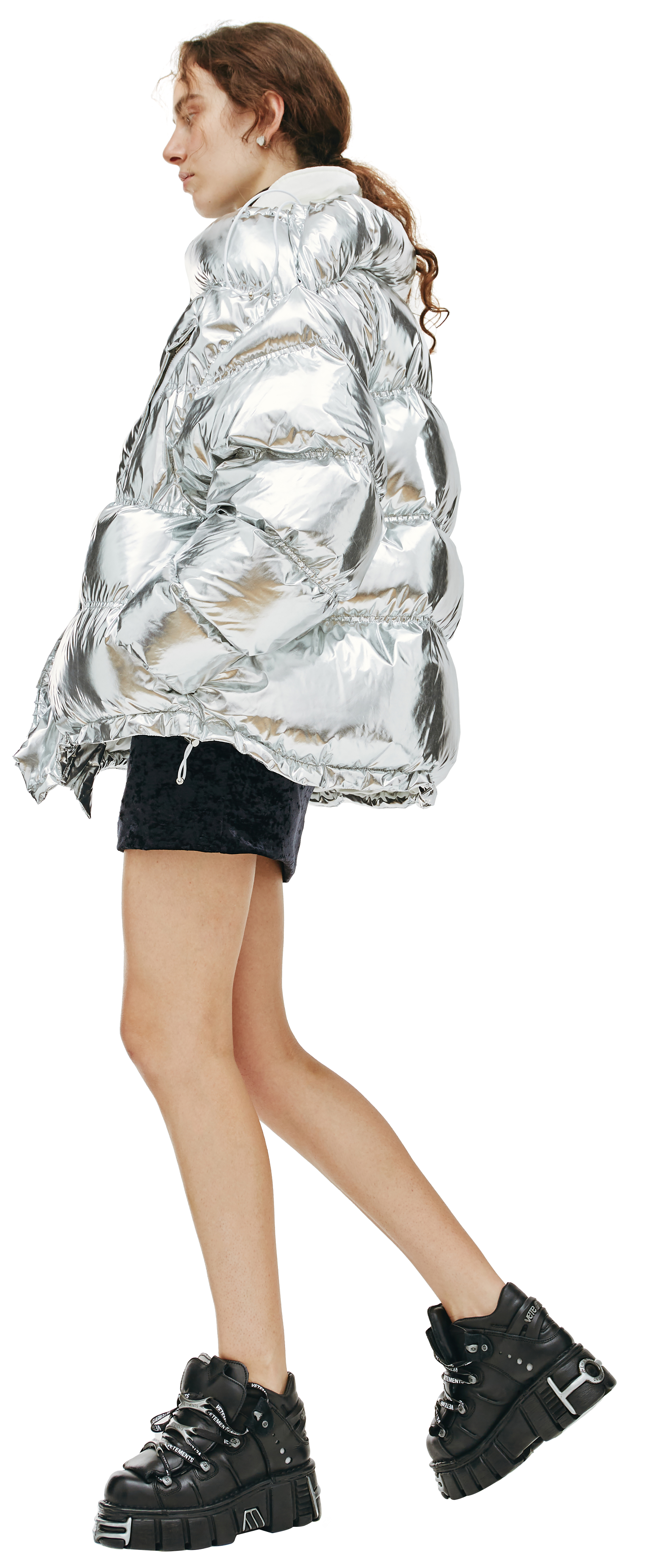 Buy VETEMENTS women grey down jacket for $2,045 online on SV77