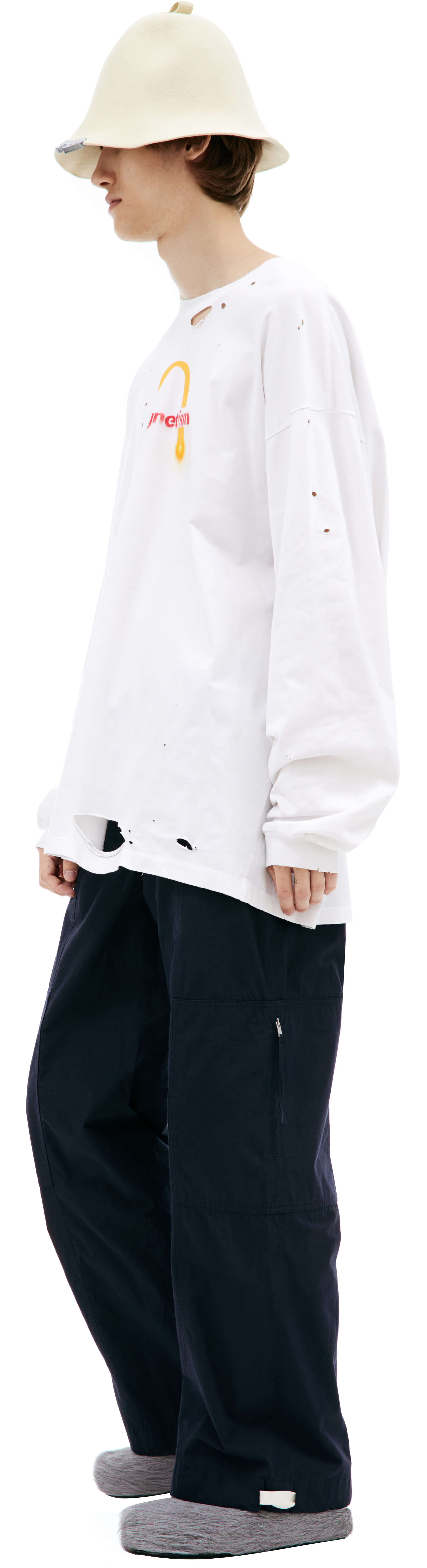 Buy Doublet men white 'magnetism' print longsleeve for $395