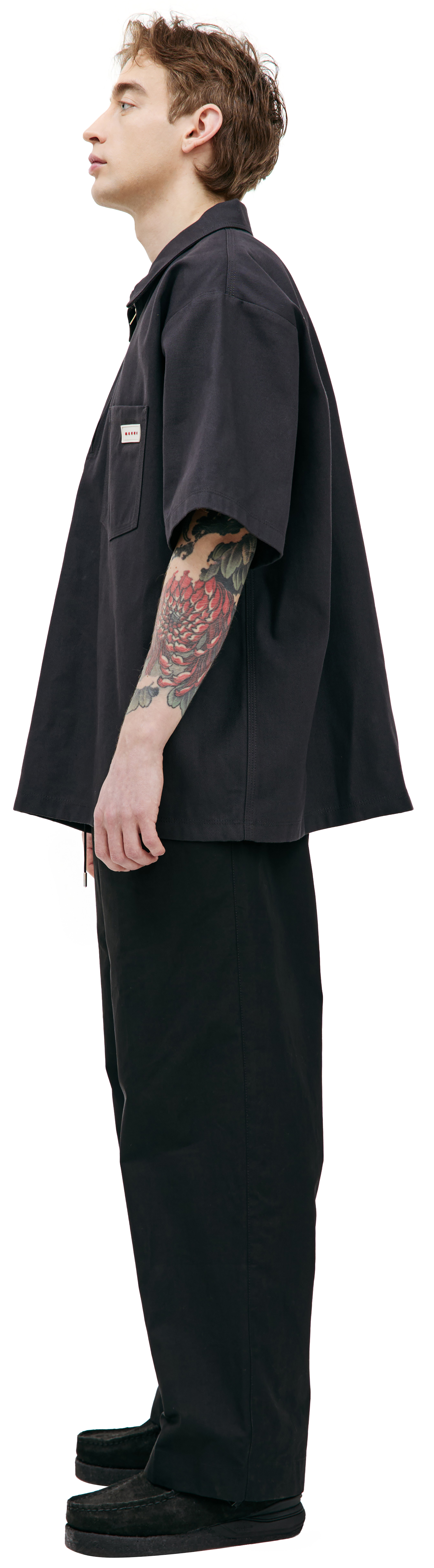 MARNI ストレトレッククロッフトトラウサ PAMA0212A0TV285 00N99 Black gathered taffeta parka | Marni