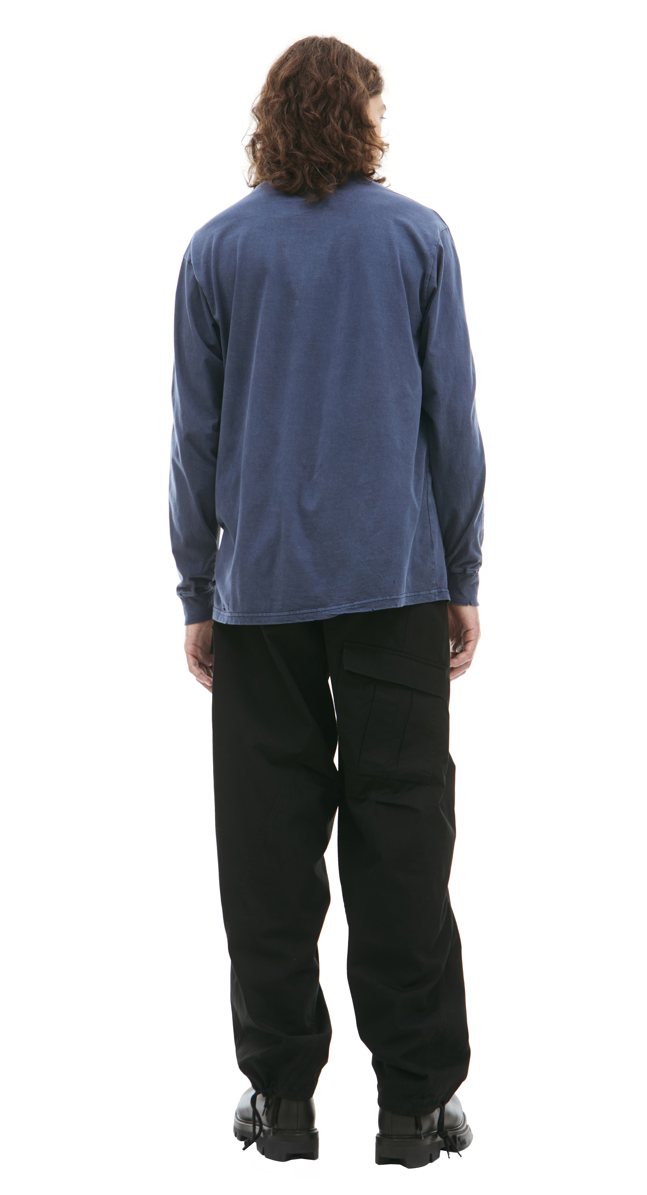 Buy Undercover men blue 'zncit' print longsleeve for $242