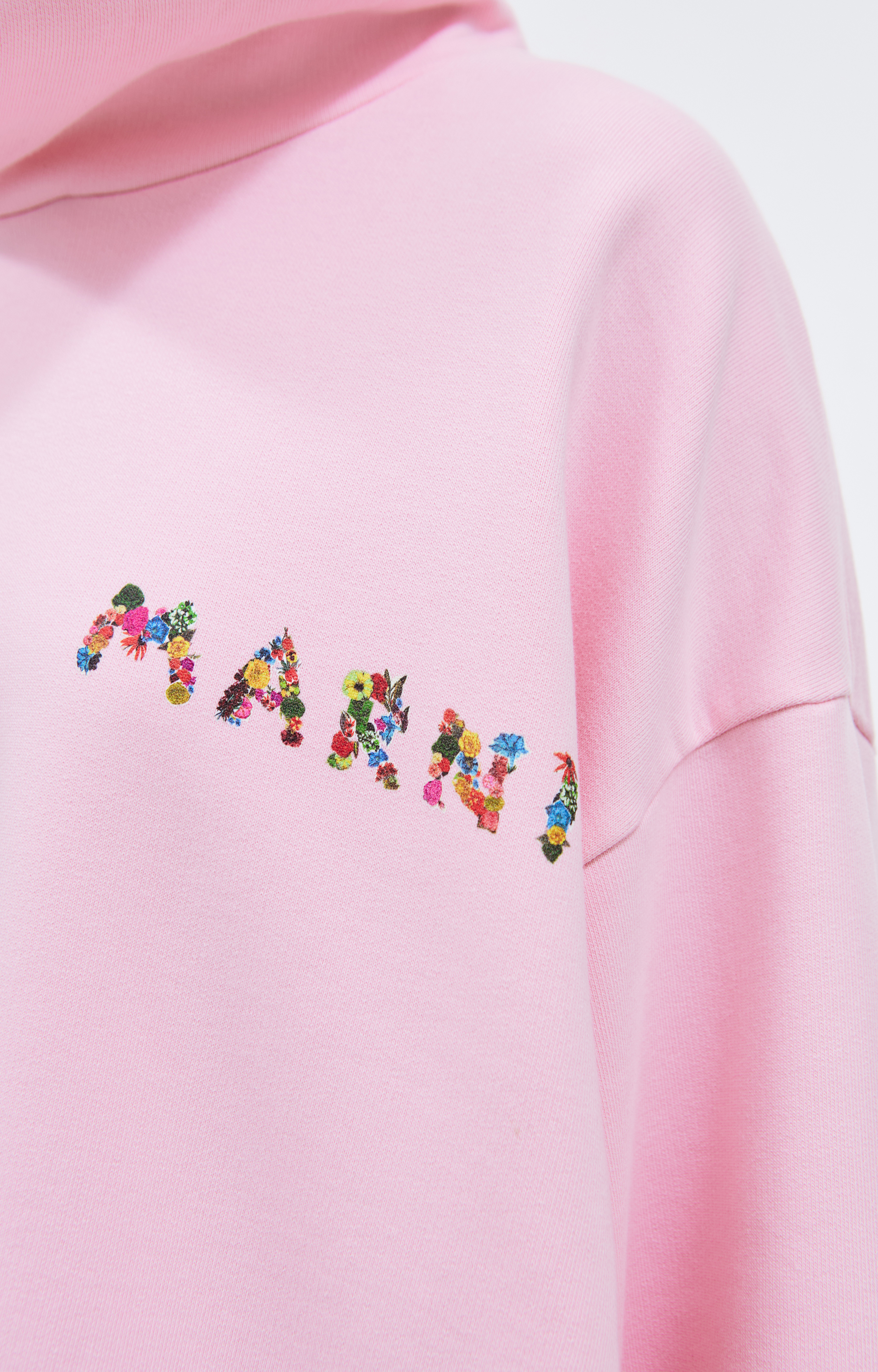 Buy Marni women pink printed logo hoodie for $354 online on SV77