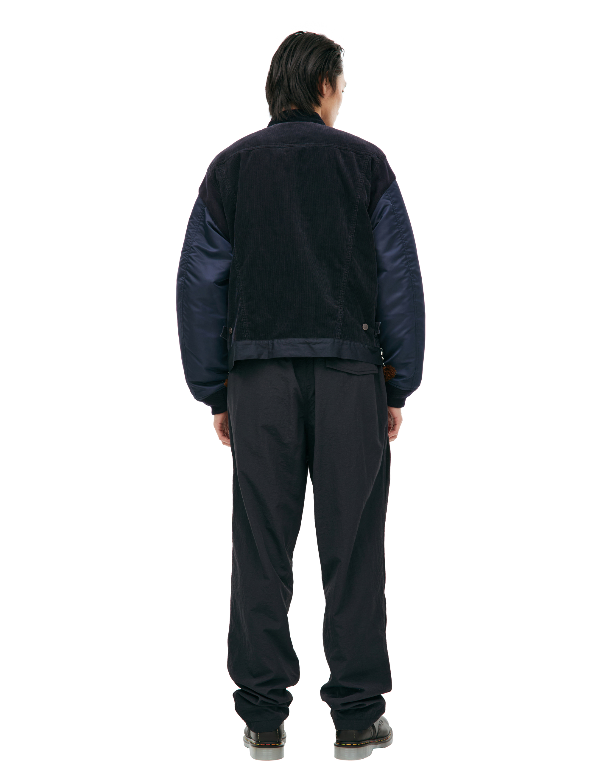 Undercover Button-up Bomber Jacket In Navy Blue