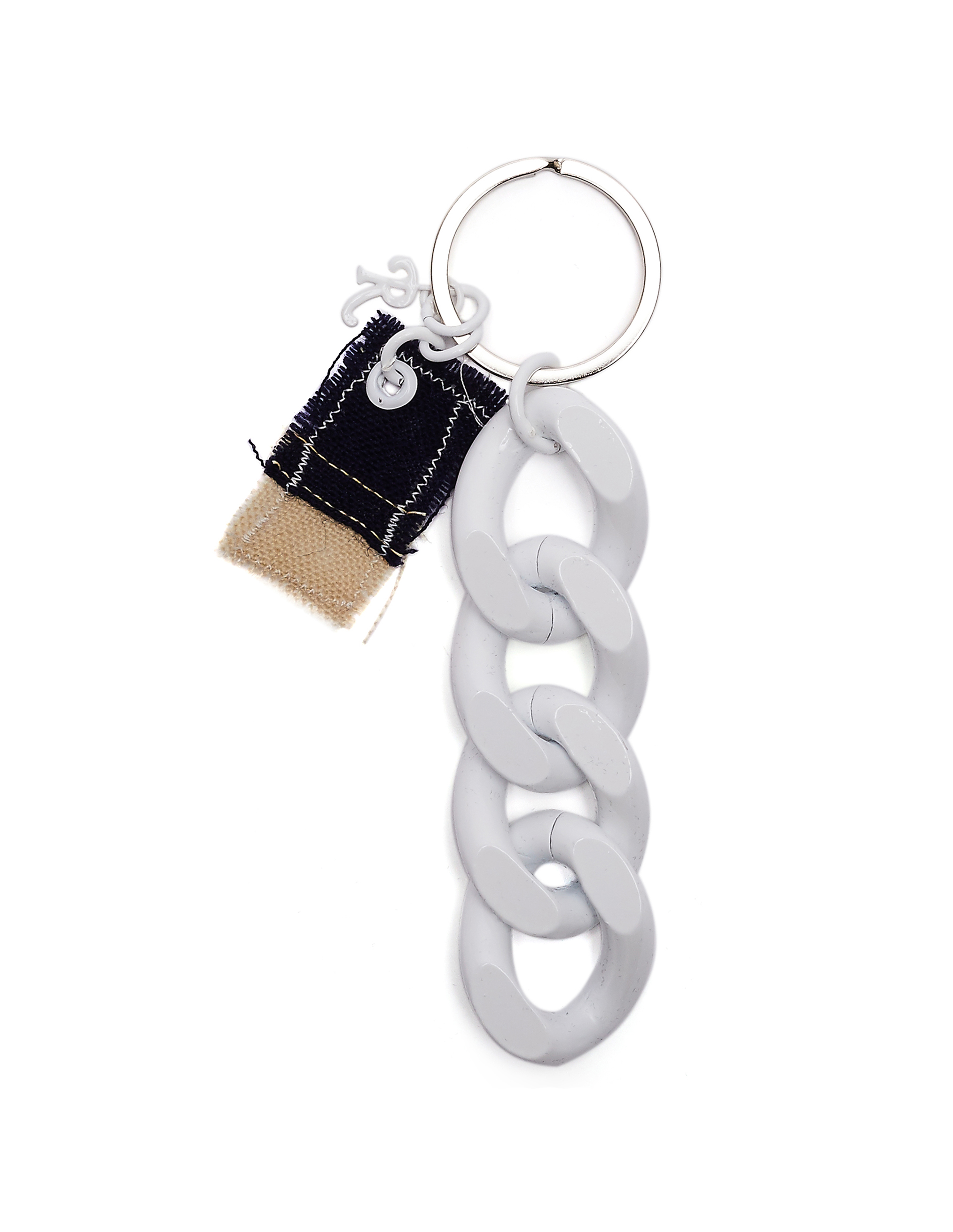 Buy Raf Simons men white keychain with flag for $378 online