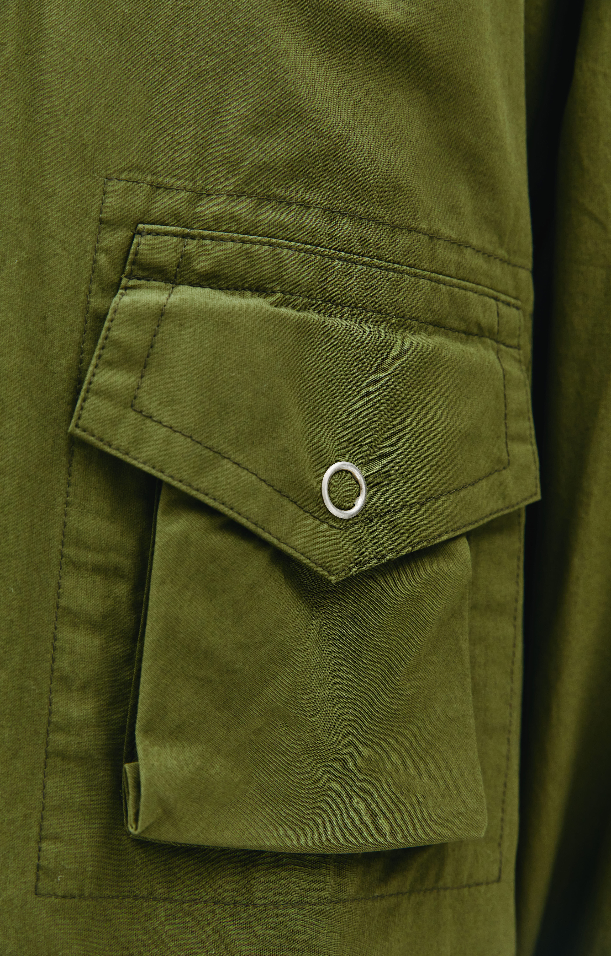 Buy visvim men khaki four winds olive coat for $1,945 online on